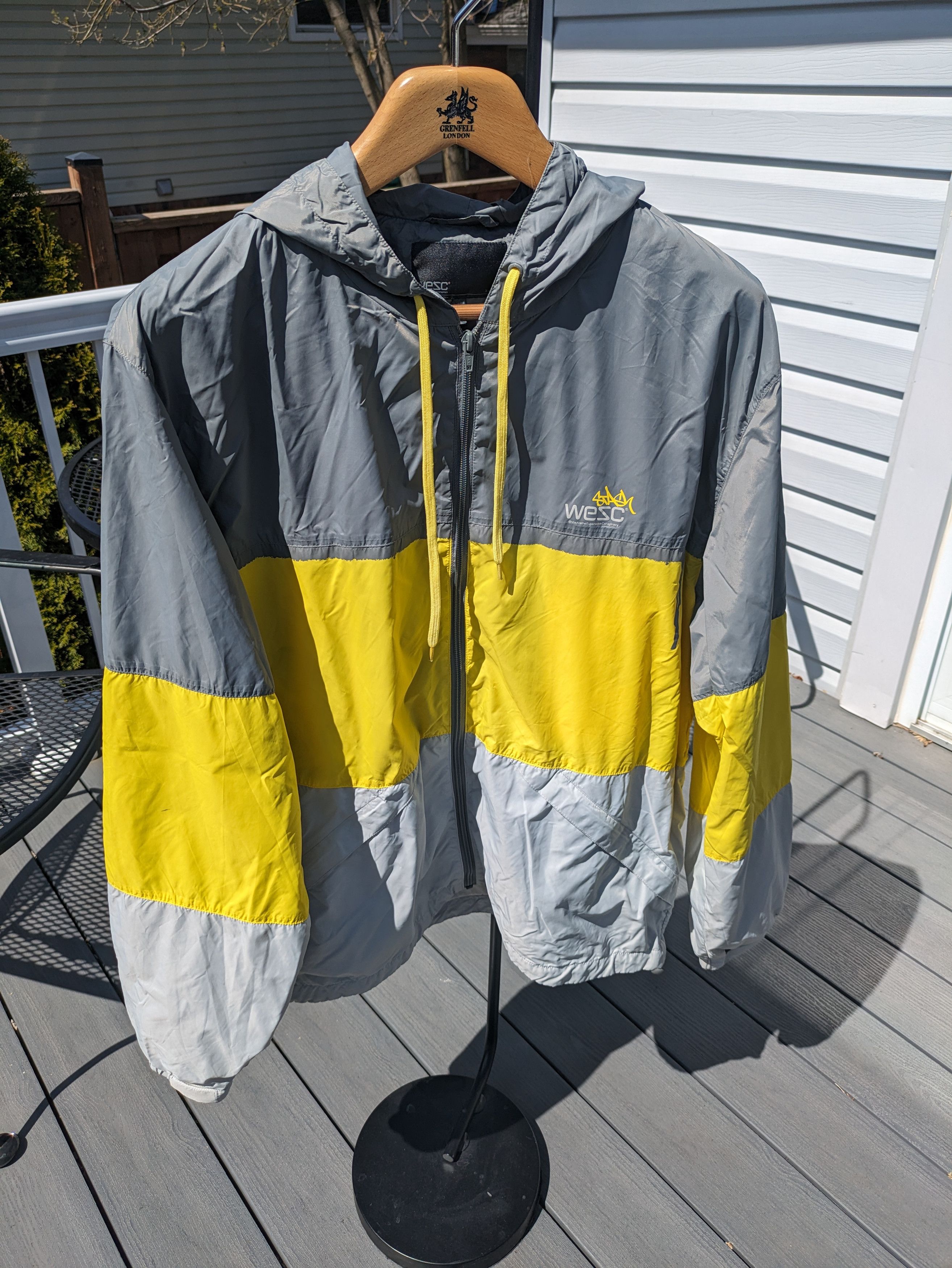 image of Star Wars x Wesc Stash Windbreaker in Gray Yellow, Men's (Size Large)
