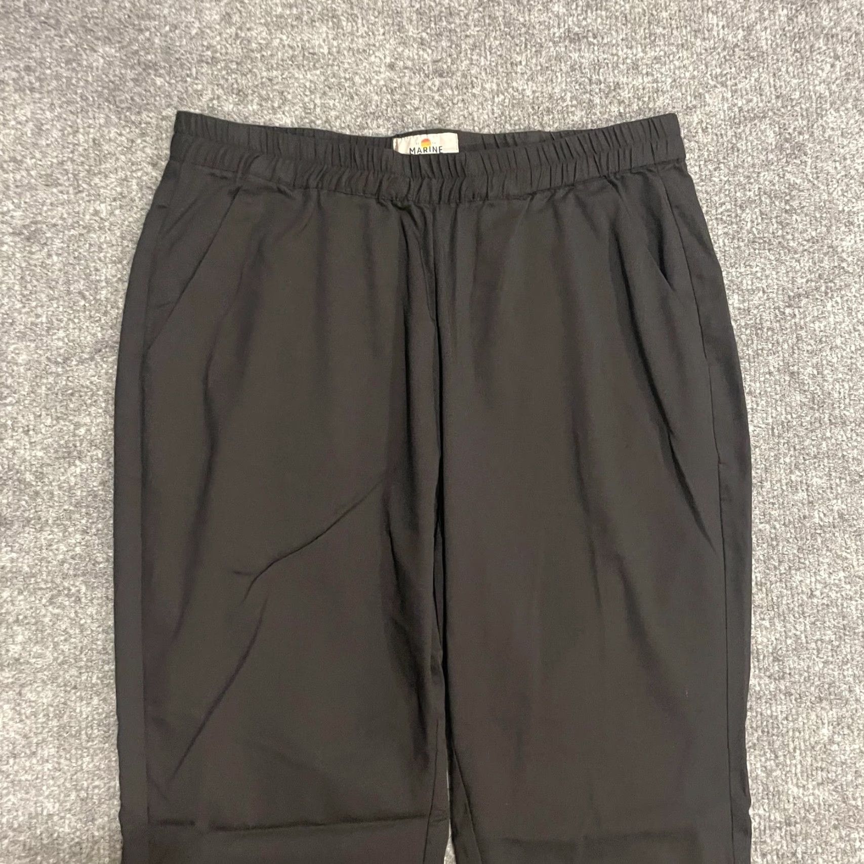 Marine Layer Marine Layer Pants Womens Small Black Elastic Waist Pull On Tapered Size 28" / US 6 / IT 42 - 3 Thumbnail