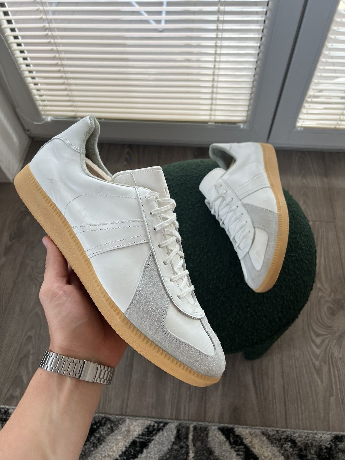 Vintage ‼️VINTAGE ARCHIVAL BW SPORT GAT LEATHERS ARMY TRAINERS SHOES‼️ Size US 12.5 / EU 45-46 - 9 Thumbnail