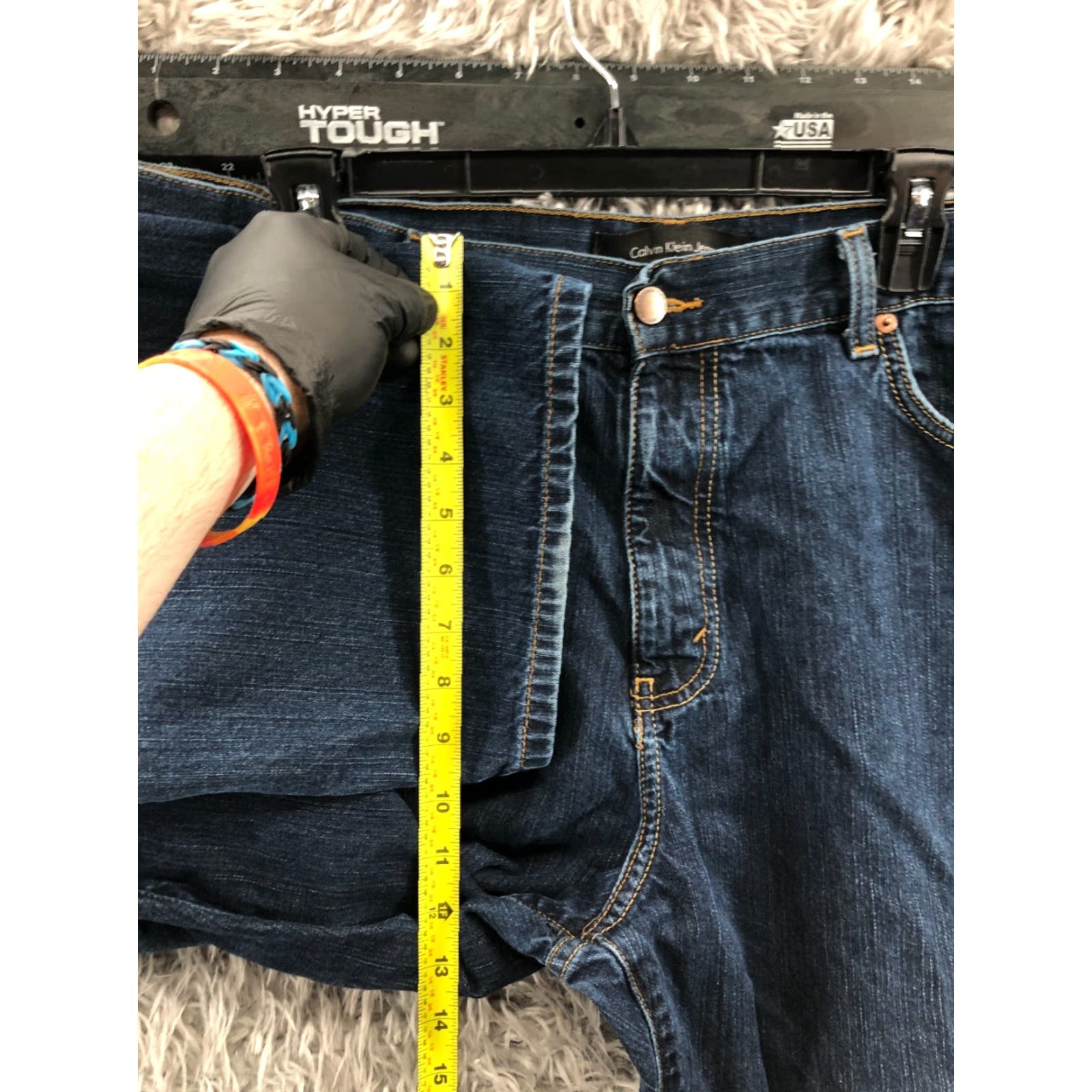 Calvin Klein Calvin Klein Straight Jeans Size 40 Mens Mid Rise Dark Wash Blue (Regular) 5-Pocket Denim Jeans Size US 40 / EU 56 - 4 Thumbnail