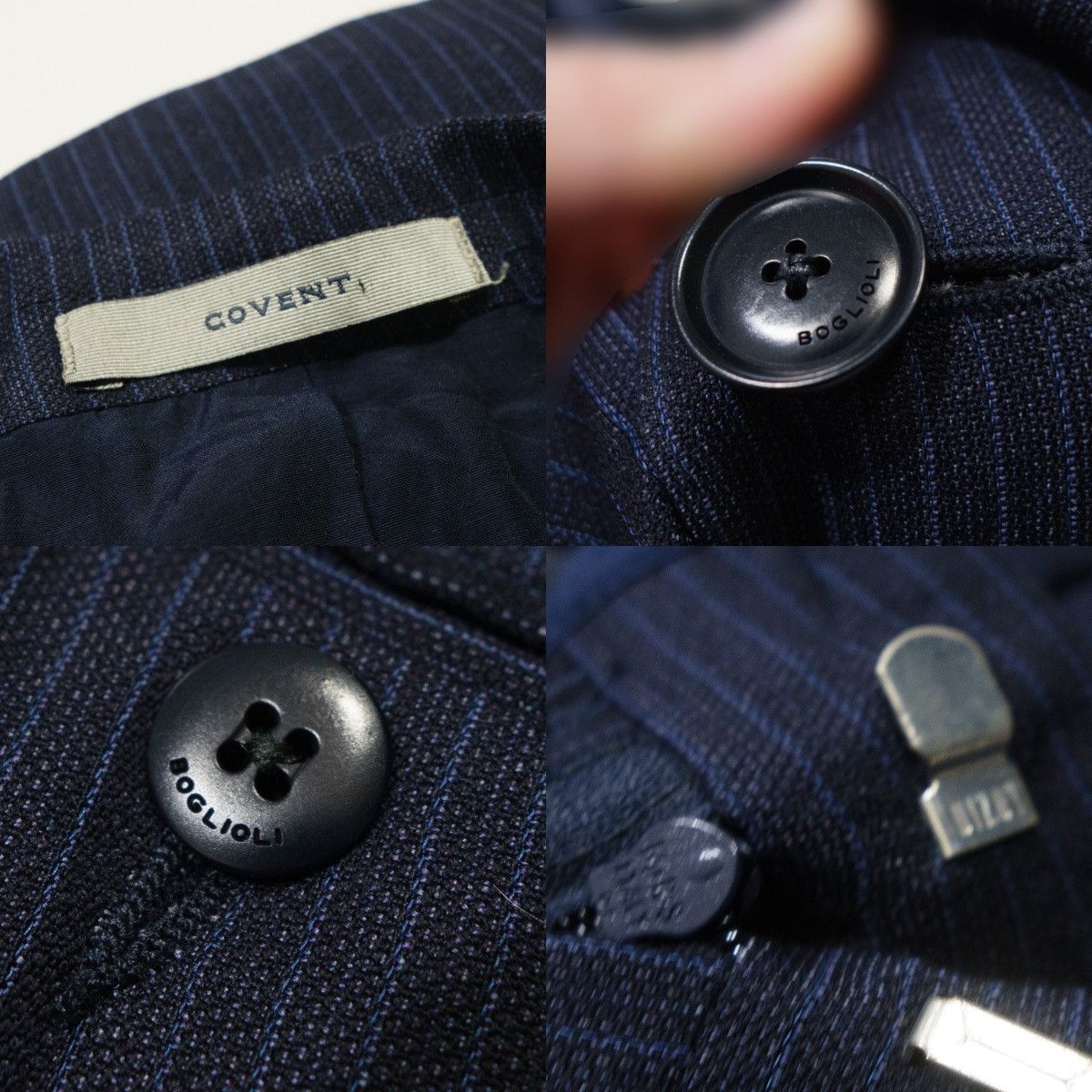 Boglioli Covent Pinstripe 100% Virgin Wool Drop 6 Suit Size 54R - 15 Thumbnail