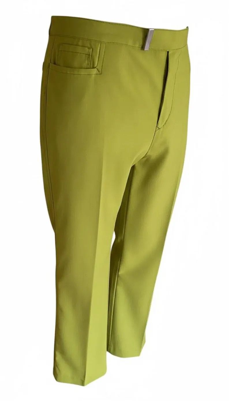 Moschino Moschino straight leg pants lime green Size 27" / US 4 / IT 40 - 3 Thumbnail