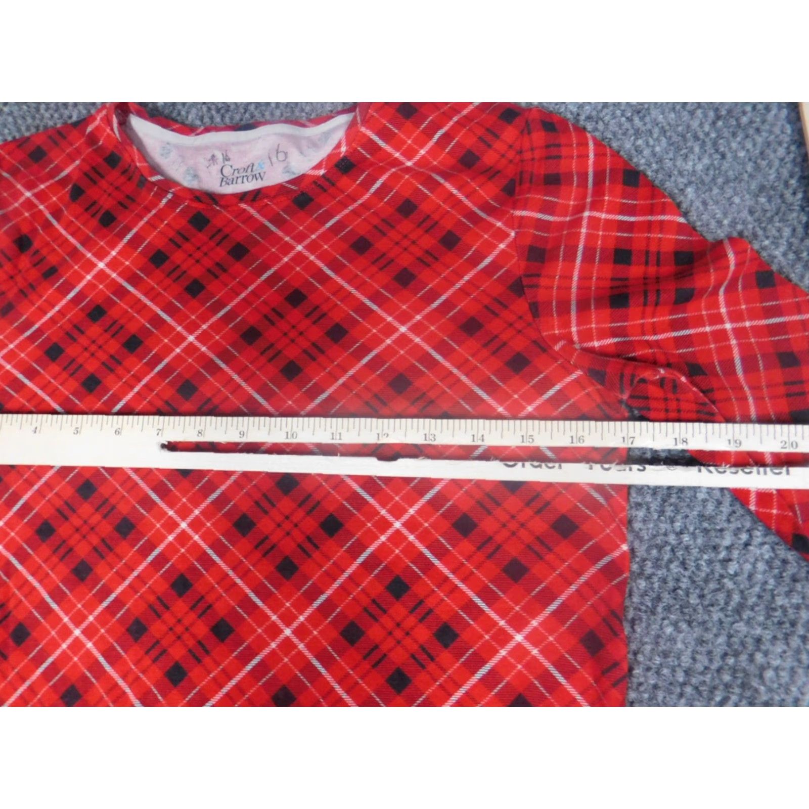 Croft & Barrow Croft & Barrow Blouse Womens Small Red Plaid Crew Neck Casual Shirt Top Size S / US 4 / IT 40 - 5 Thumbnail