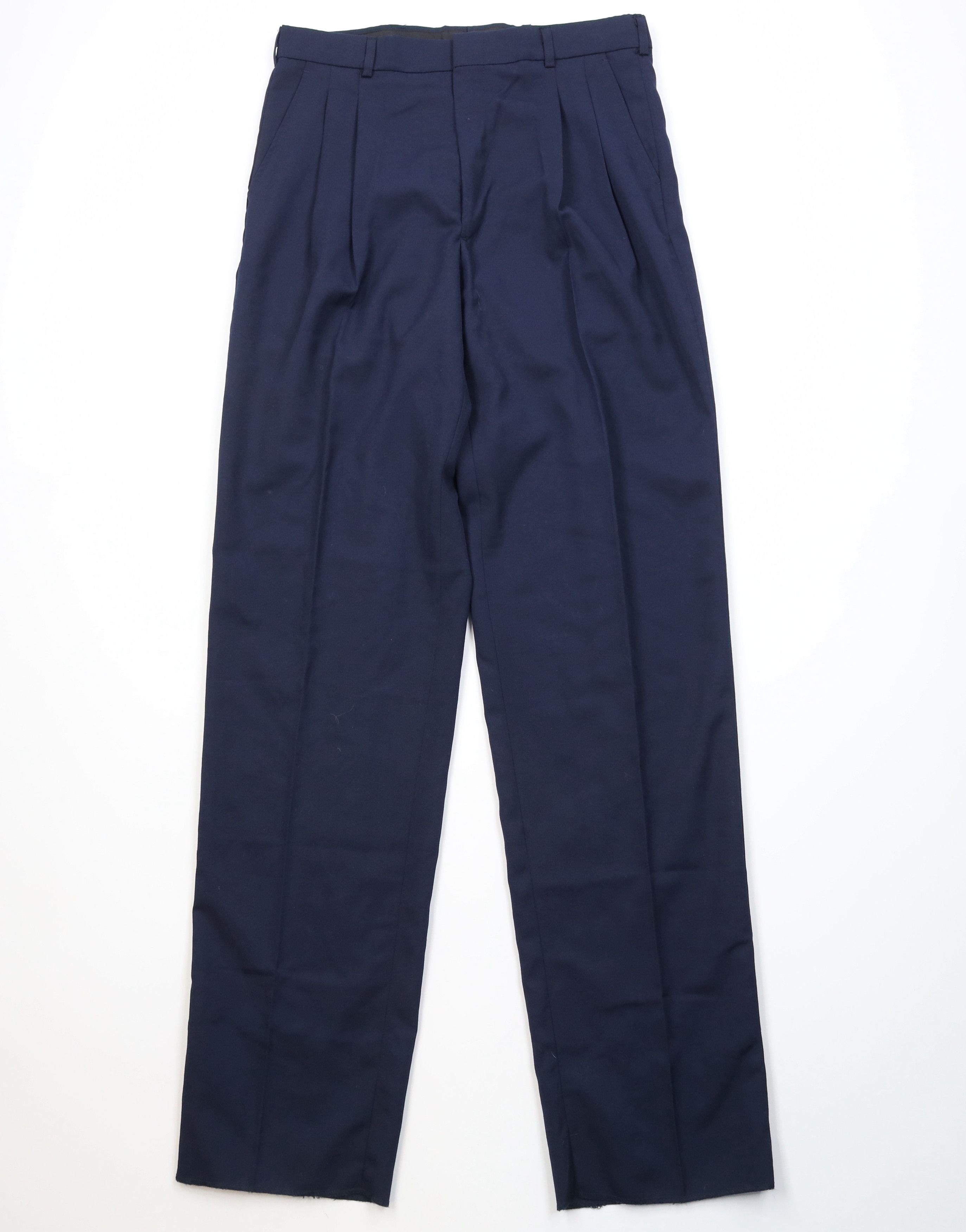 Vintage Vintage 90s Streetwear Knit Wide Leg Chino Pants Blue Size US 32 / EU 48 - 1 Thumbnail