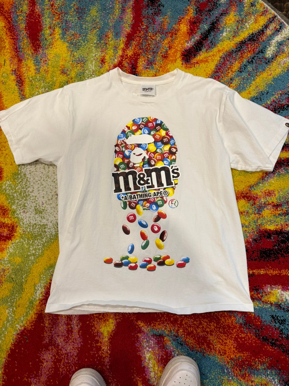 Pre-owned Bape M&m Tee In White