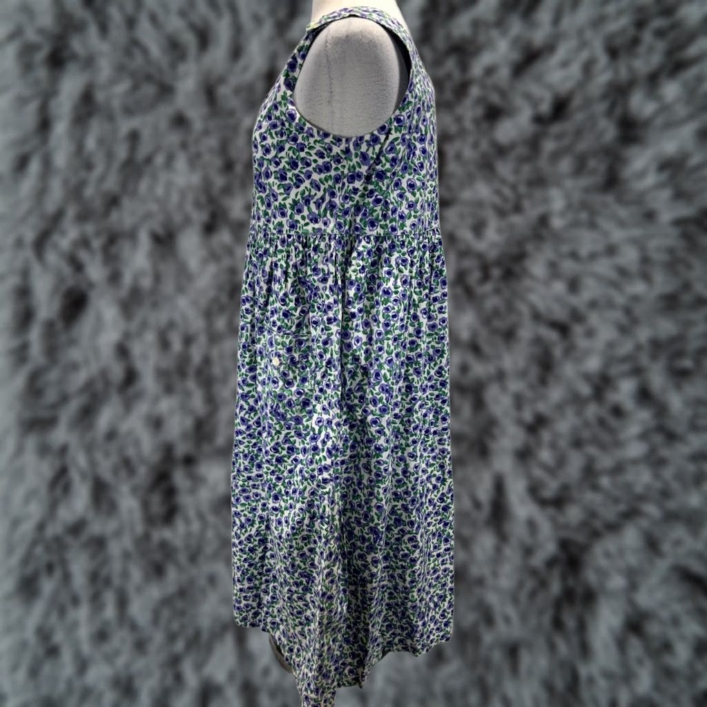 Vintage VINTAGE Bryn Connelly Midi Floral Jumper Dress Women’s M Purple Modest Teacher 90s Size M / US 6-8 / IT 42-44 - 1 Thumbnail