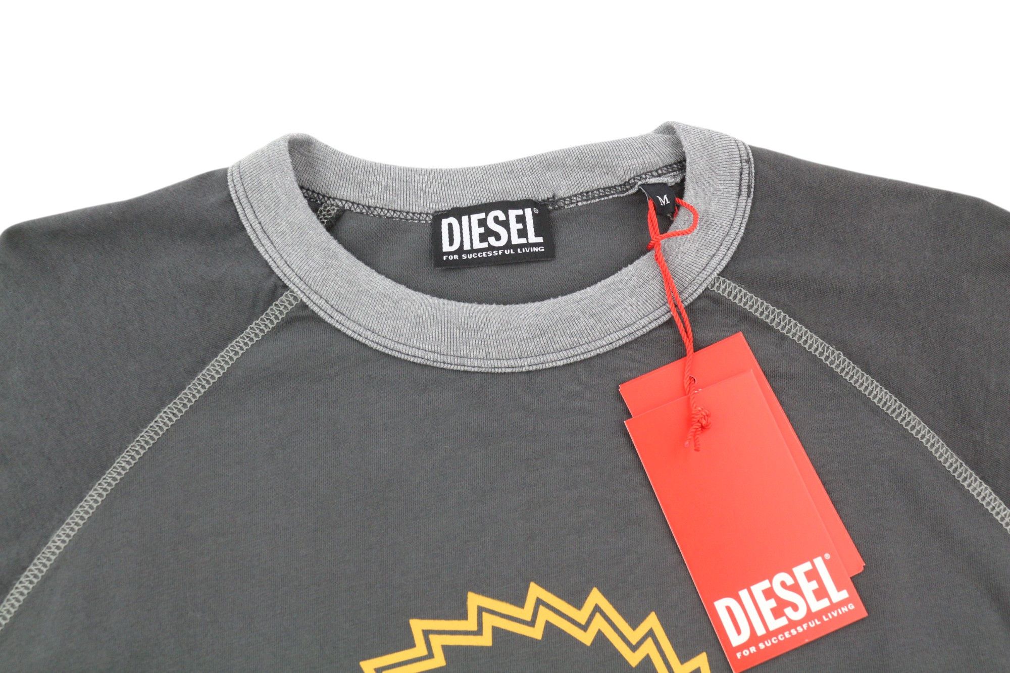Diesel T-JUSLAN-LS XL Grey d Crew Neck Tricot T-Shirt 85144 Size US XL / EU 56 / 4 - 4 Thumbnail