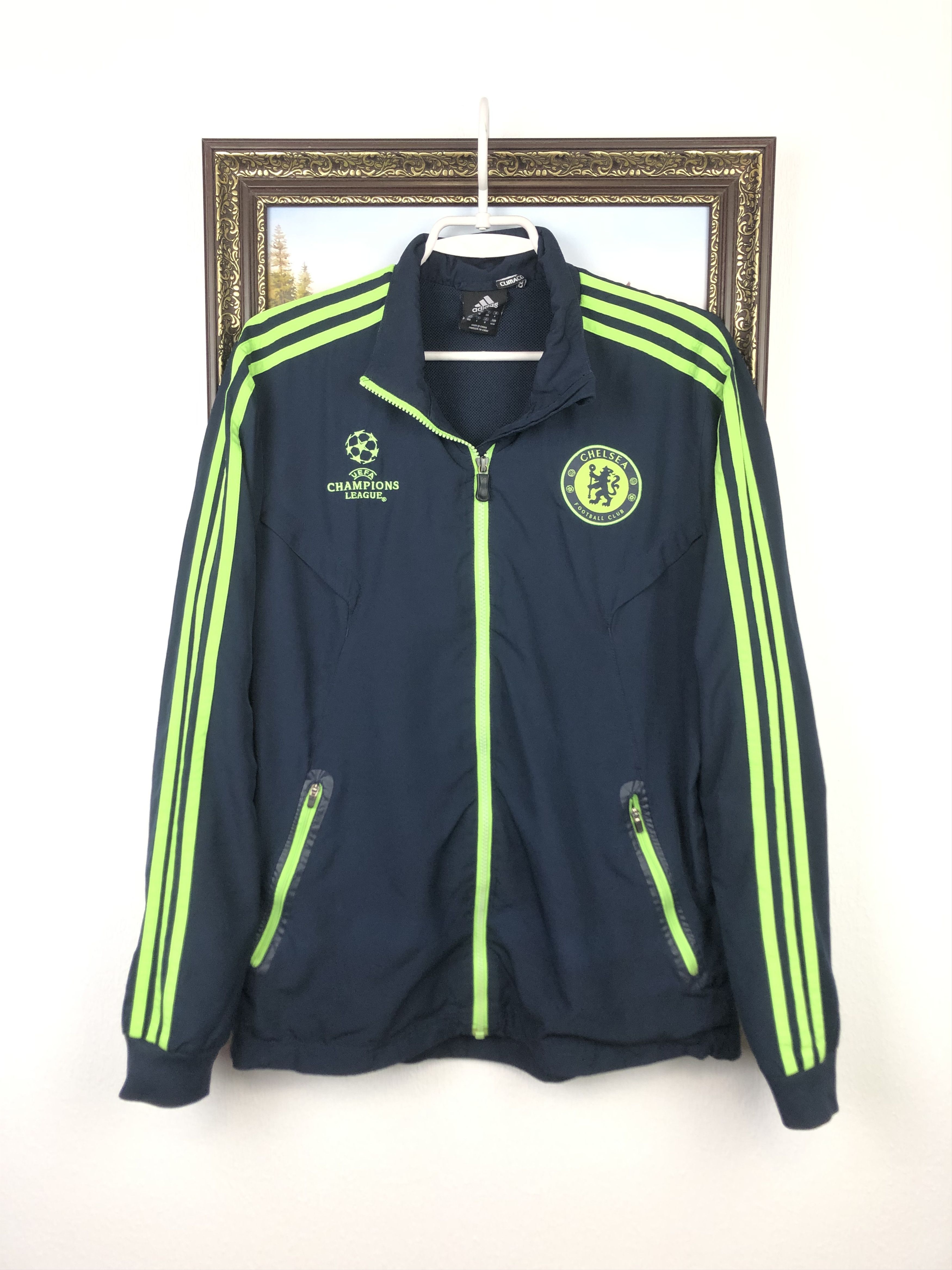 Vintage Adidas Chelsea Football Jacket Soccer Track Top Mens