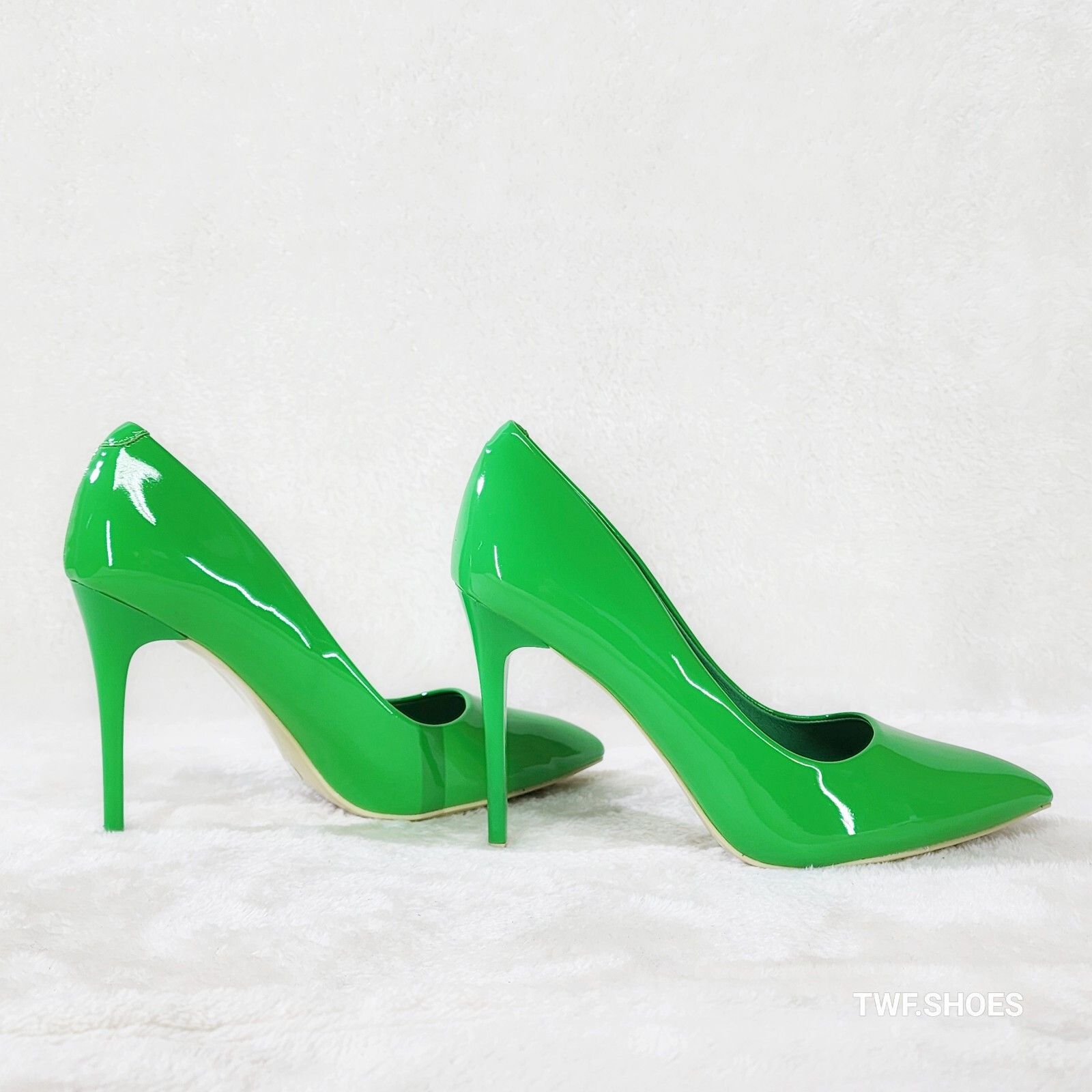Other Fabio Glossy Green Patent High Heel Shoes Pointy Toe Pump 5. Size US 5.5 / IT 35.5 - 2 Thumbnail