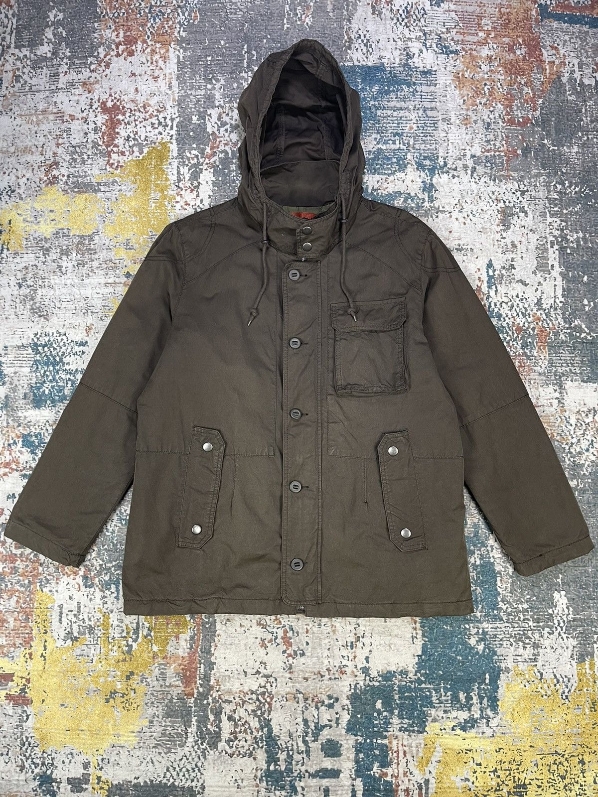 Gap GAP Padded Waxed Deck Coat Dark Olive Fall 13 Size US XL / EU 56 / 4 - 1 Thumbnail