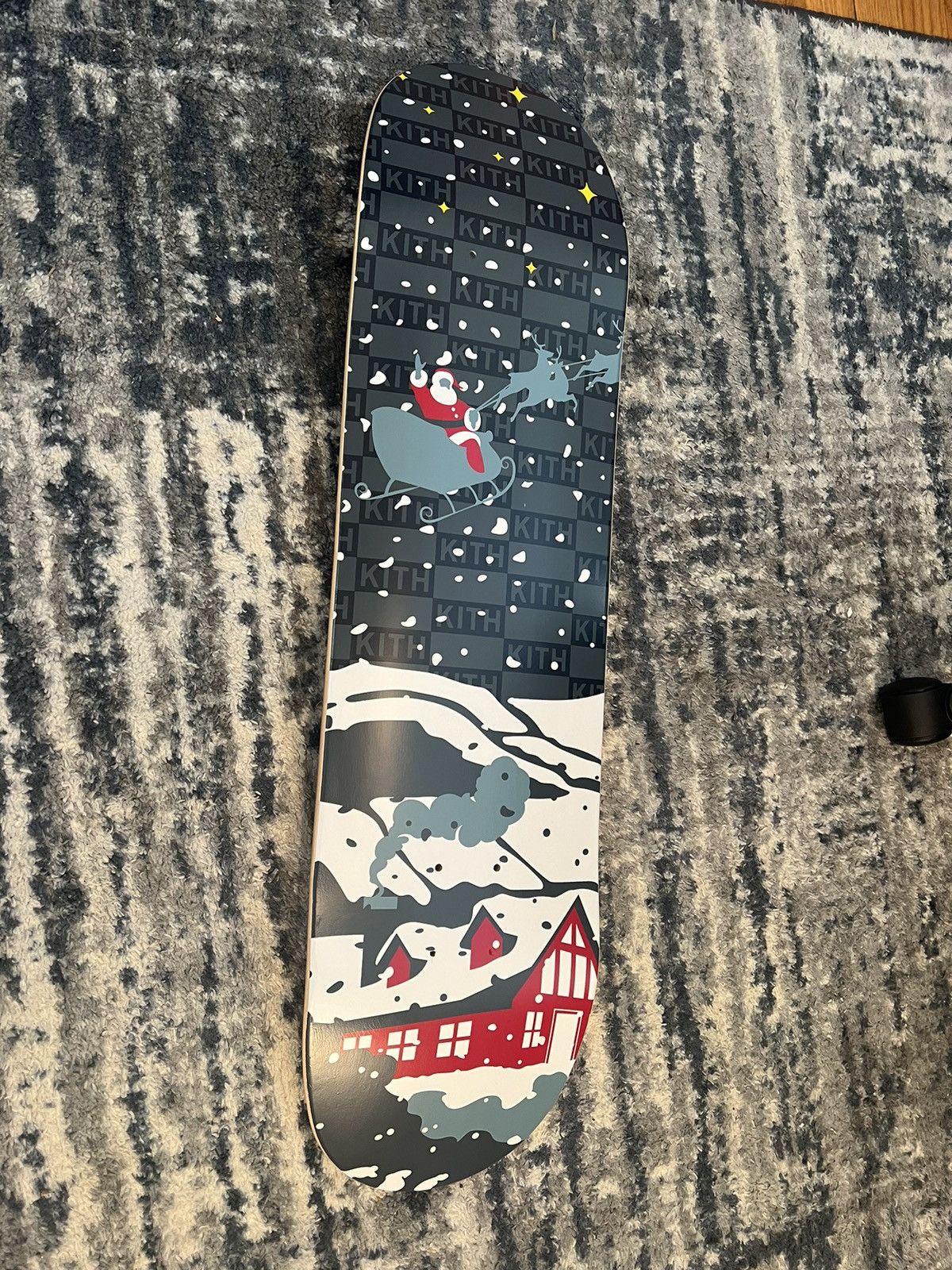 image of Kith Christmas Skateboard in Blue, Men's