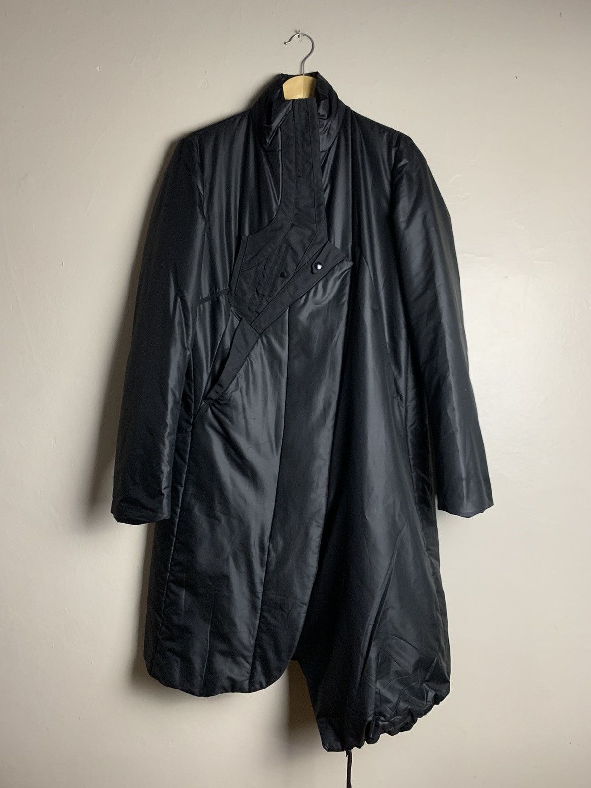 image of Archival Clothing x Hussein Chalayan Vintage Hussein Chalayan Asymmetric Coat Jacket in Black (Size