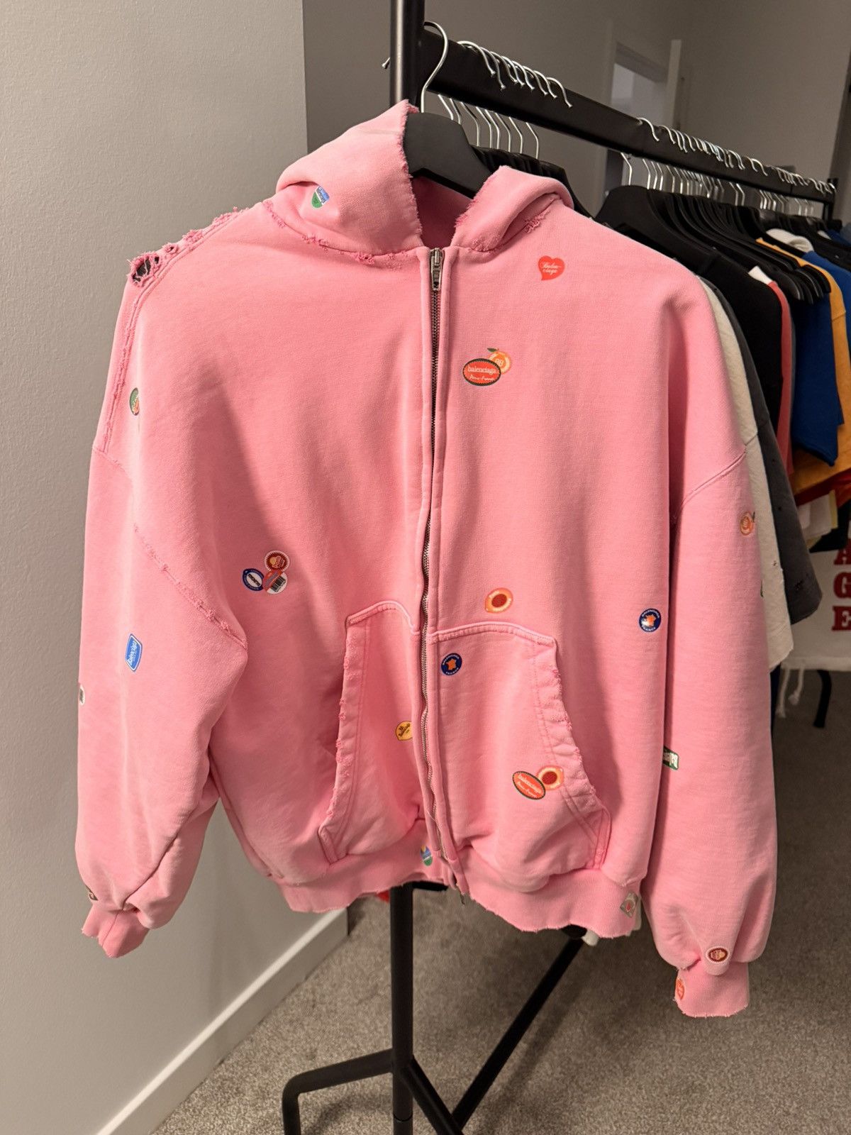 Balenciaga Balenciaga Fruit Dirty Pink Zipup Size US M / EU 48-50 / 2 - 1 Thumbnail
