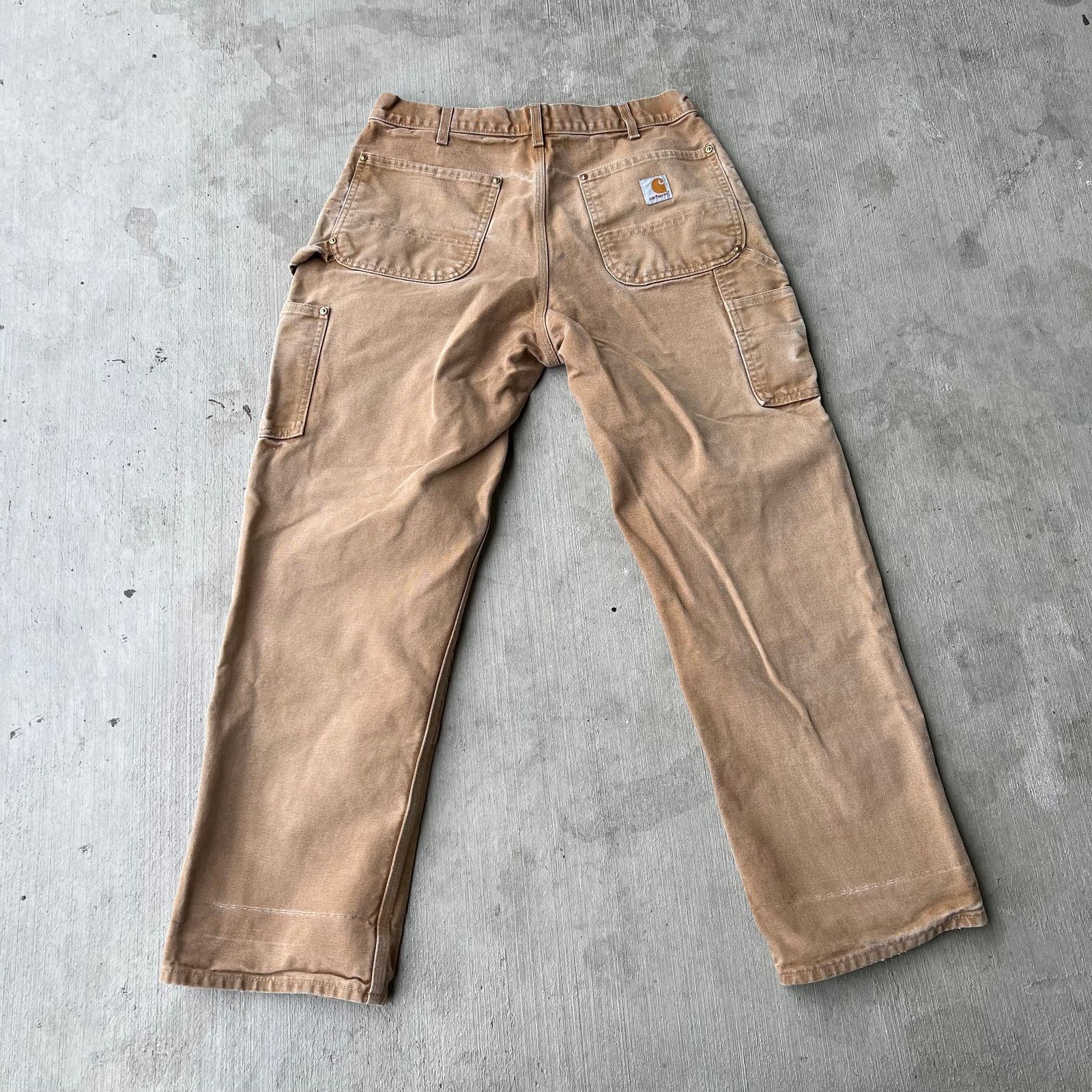 Carhartt × Vintage Carhartt faded brown double knee work wear carpenter pants Size US 31 - 5 Thumbnail