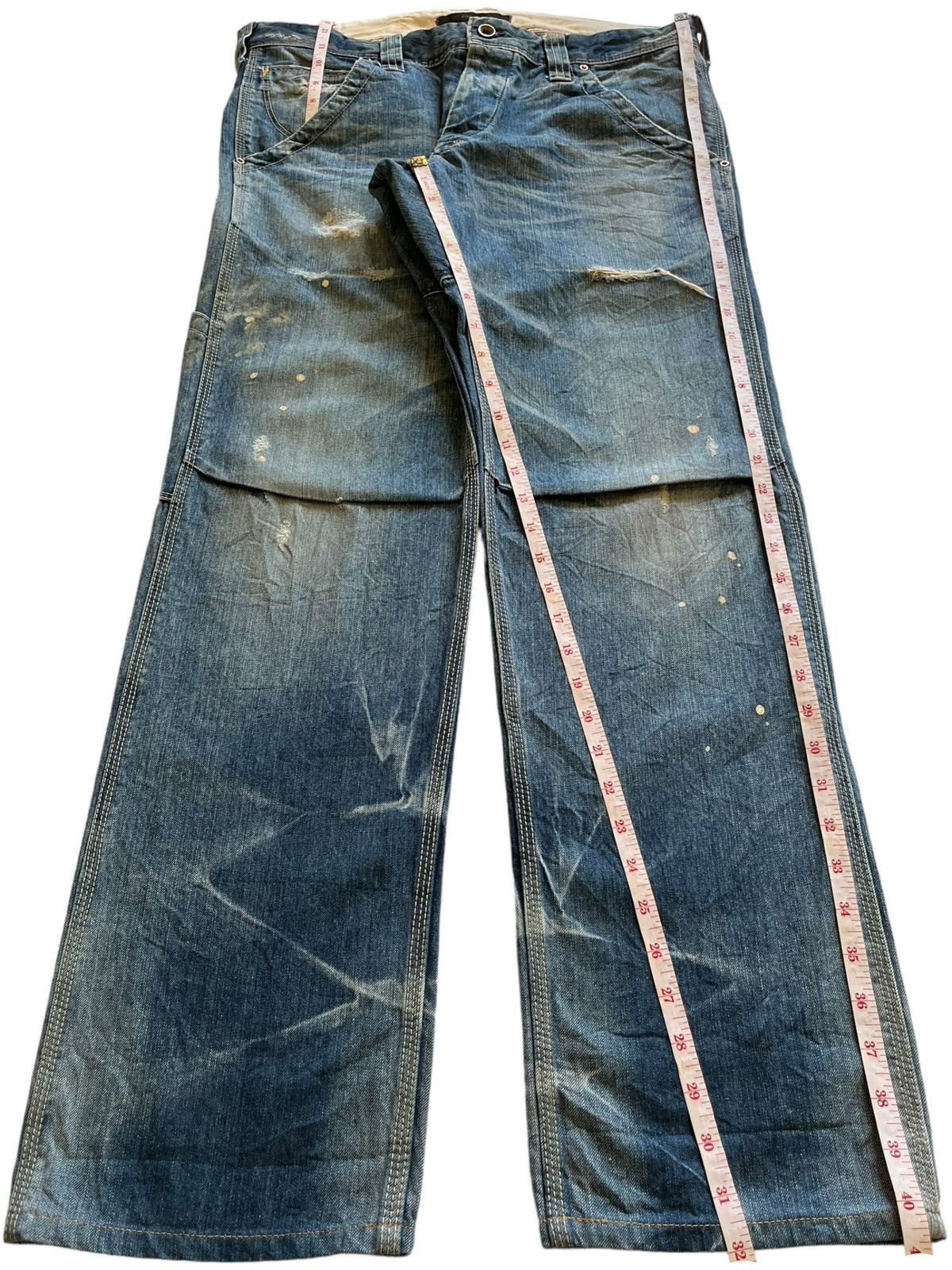 Japanese Brand Vintage Japanese Brand Acid Wash Carpenter Baggy Jeans Size US 34 / EU 50 - 14 Thumbnail