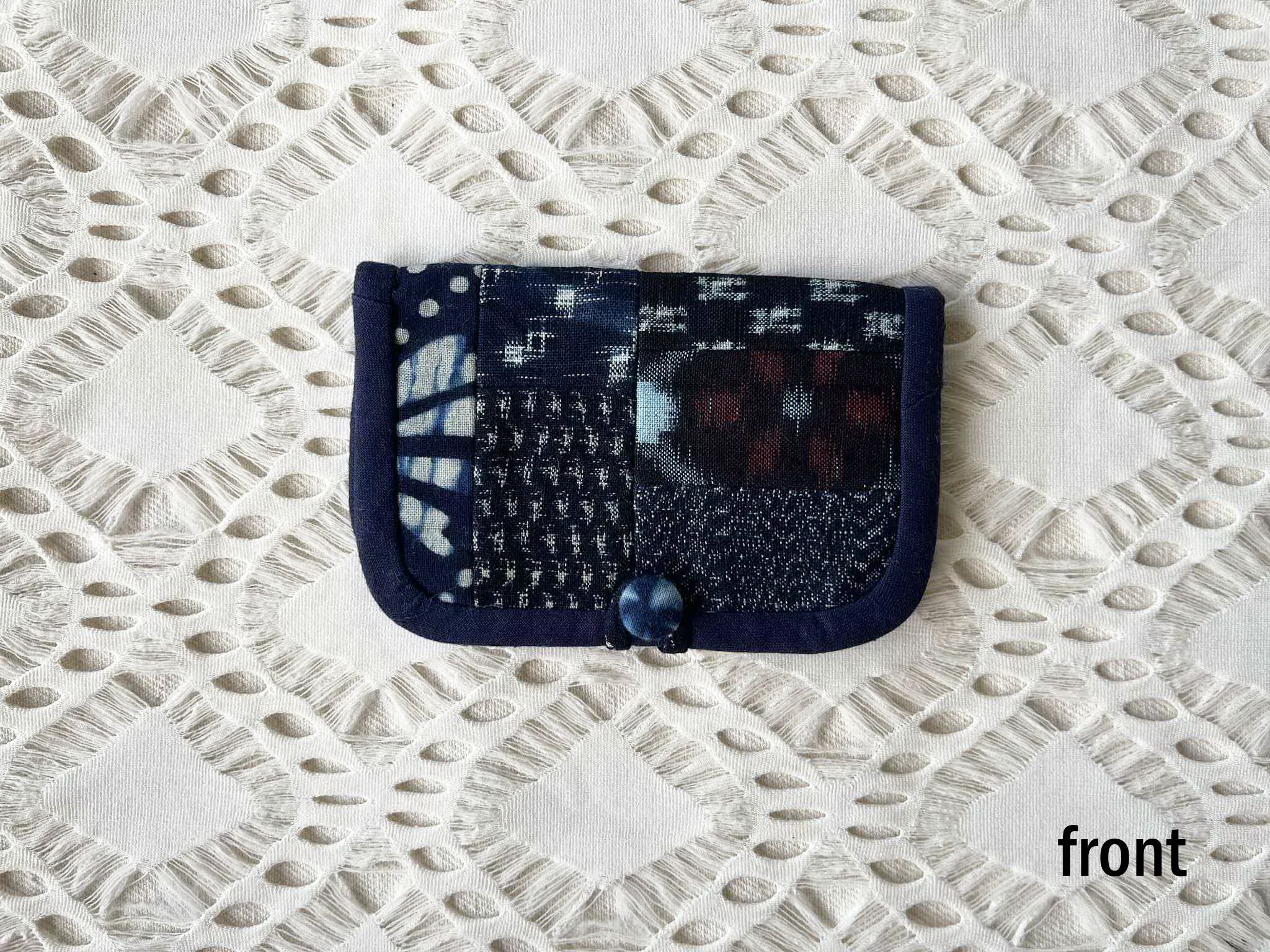 Vintage Wabi Sabi Japanese Vintage Kimono Fabric Patchwork card case Size ONE SIZE - 2 Thumbnail