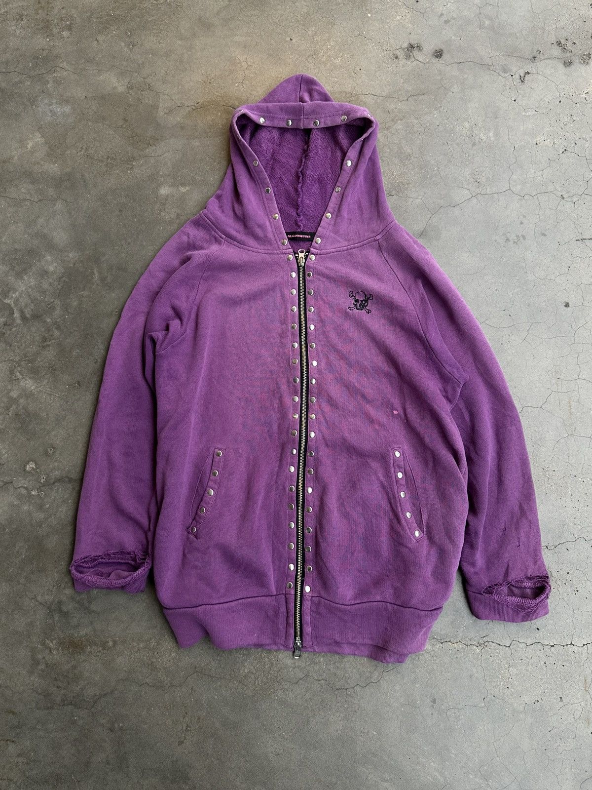 20471120 Algonquins Seditionaries Studded Distressed Hoodie Size US M / EU 48-50 / 2 - 2 Thumbnail