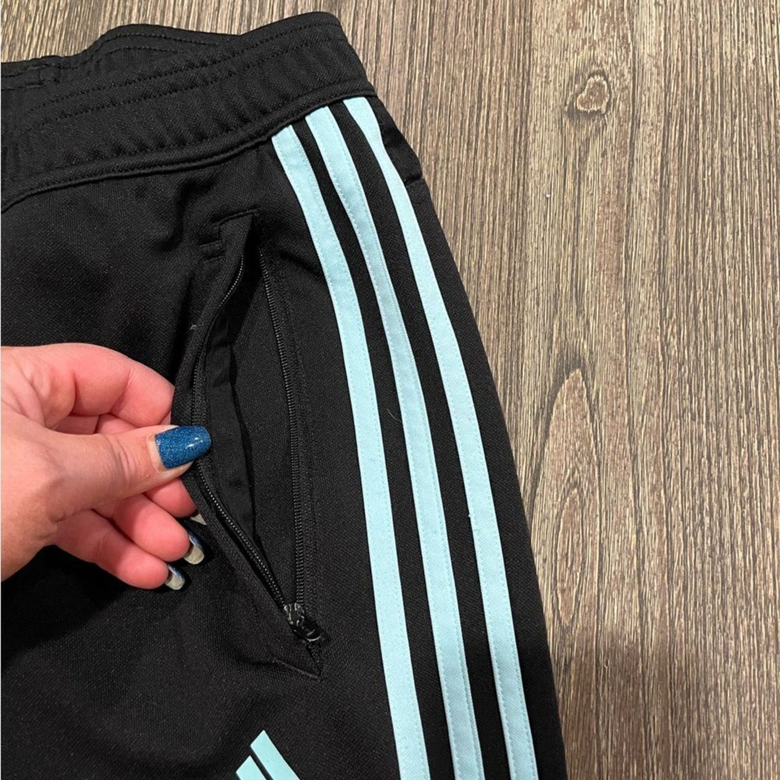 Adidas Adidas Climacool Track Pants Fleece Tapered Leg Elastic XS Size 24" / US 00 / IT 34 - 6 Thumbnail