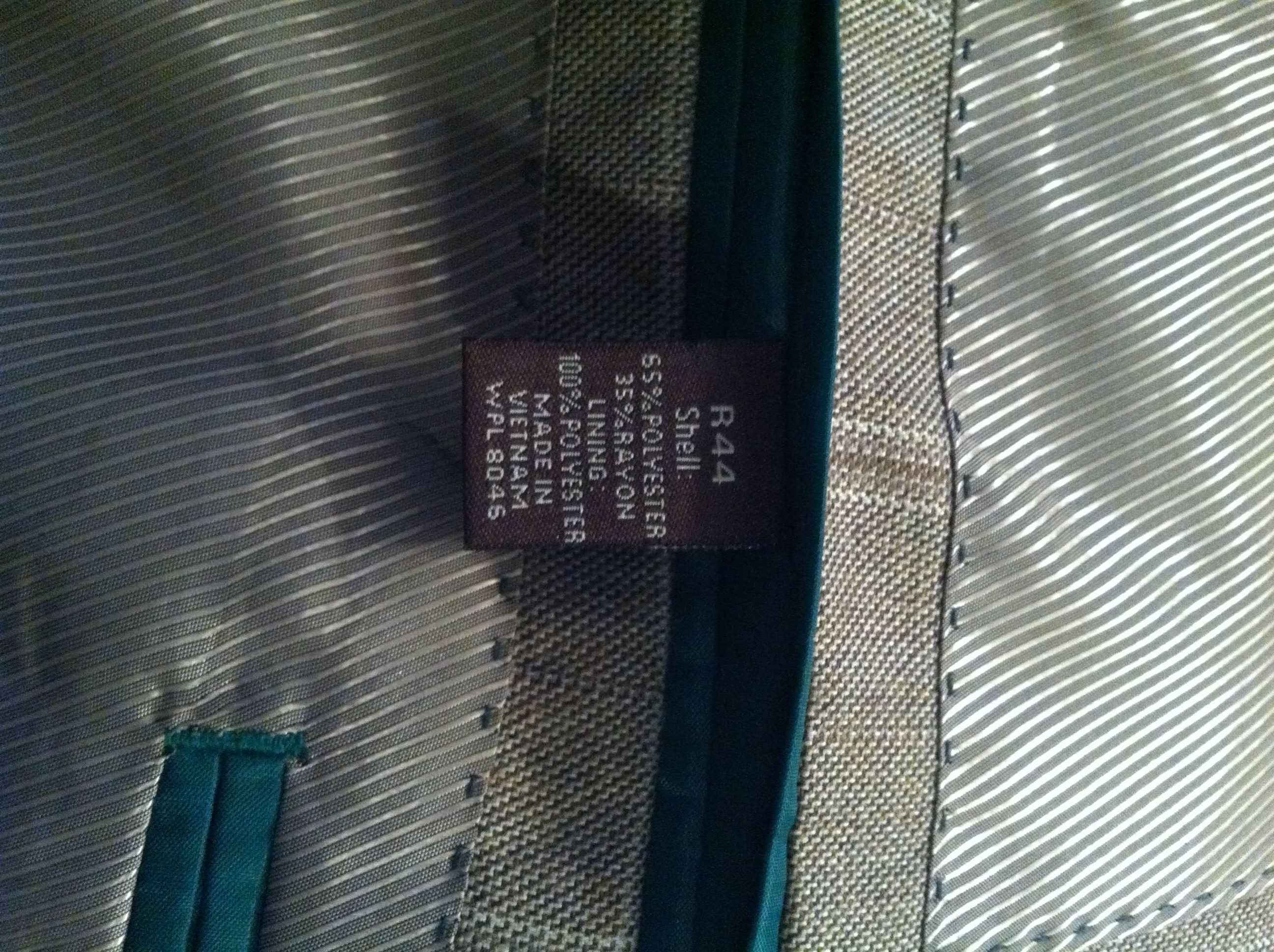 Tasso Elba TASSO ELBA MENS NEW 65%POLYESTER 35%RAYON SPORT JACKET 44R Size 44R - 7 Thumbnail