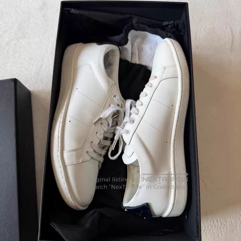 Saint Laurent Paris Saint Laurent Paris Blue and Red Lip White Shoes i Size US 7 / EU 40 - 5 Thumbnail
