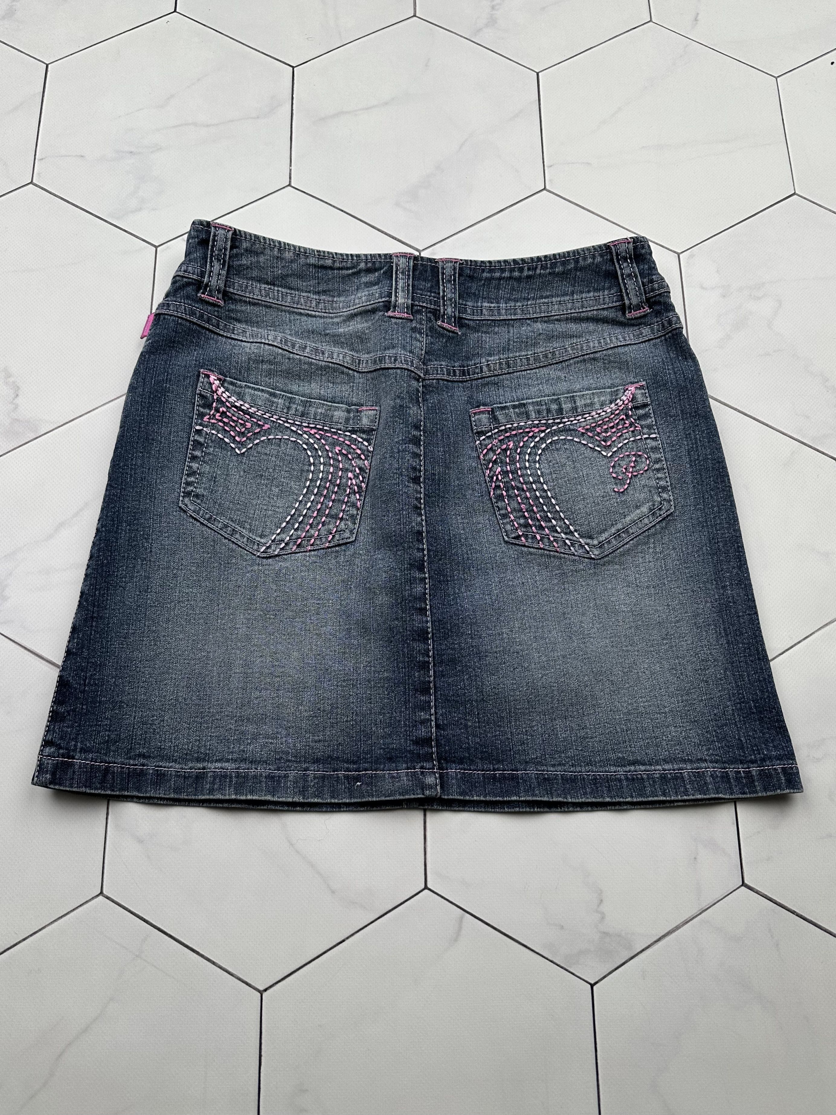 Japanese Brand Vintage Faded Mini Skirt (B513)E2D15 Size 27" / US 4 / IT 40 - 4 Thumbnail