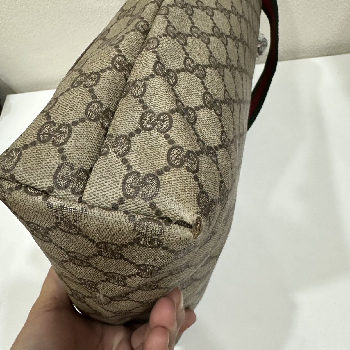 Gucci GUCCI VINTAGE WEB SHEERY LINE TOTE BAG 31 Size ONE SIZE - 11 Thumbnail
