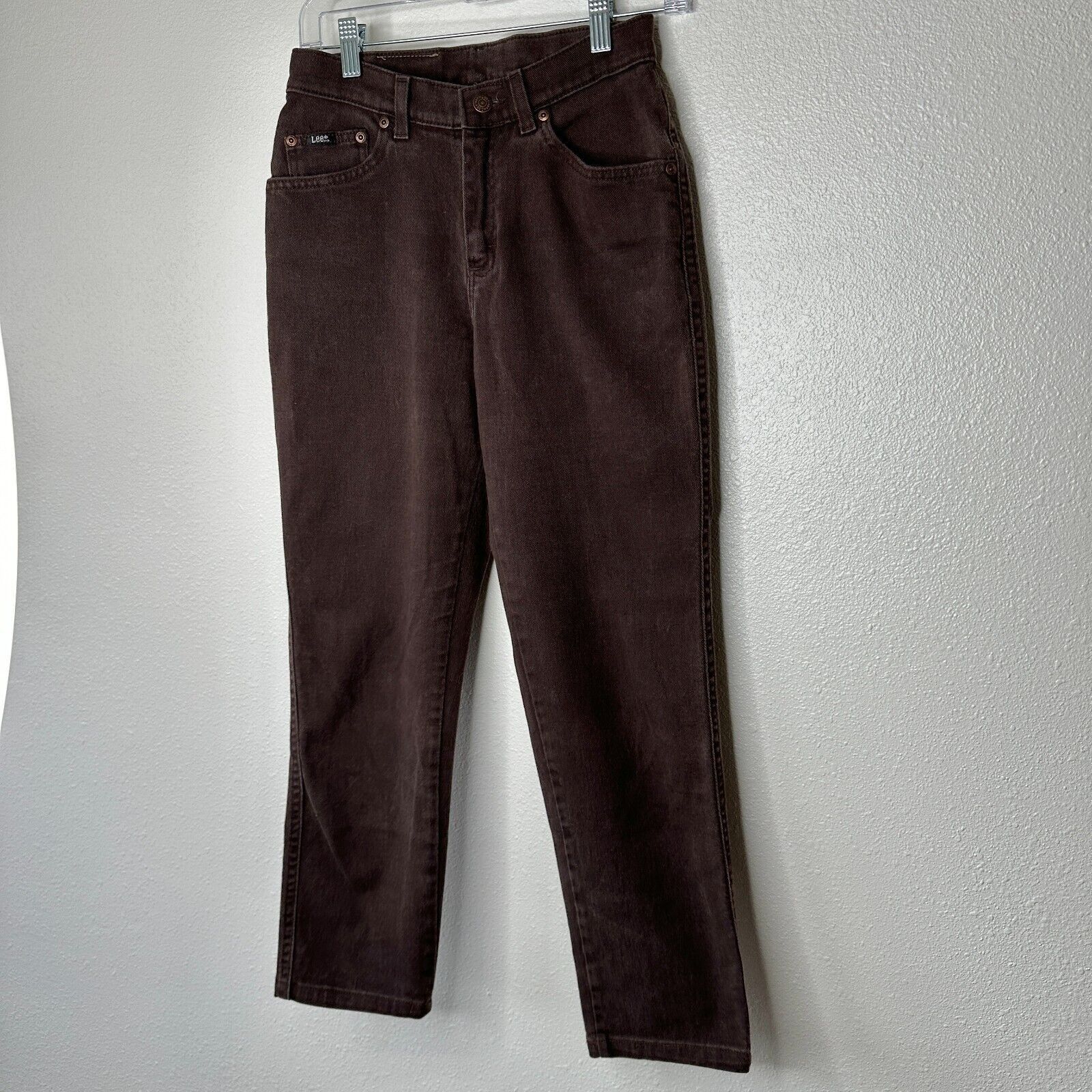 Lee Lee Original Brown Denim Mid Rise 5-Pocket Slim Jeans 4 Size 27" / US 4 / IT 40 - 5 Thumbnail