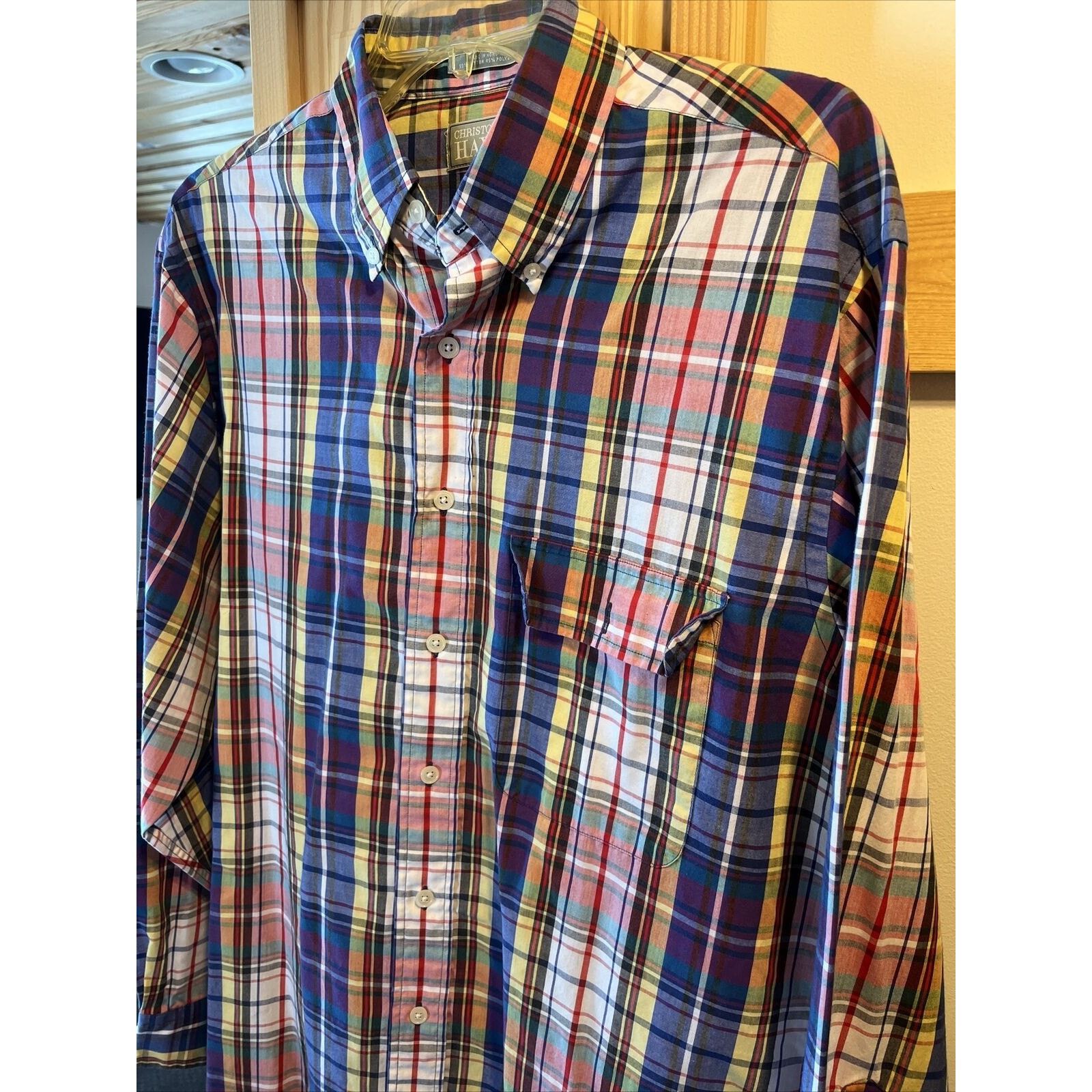 Other Christopher Hayes Men's L Multicolor Check LS Button Shirt Size US L / EU 52-54 / 3 - 6 Thumbnail