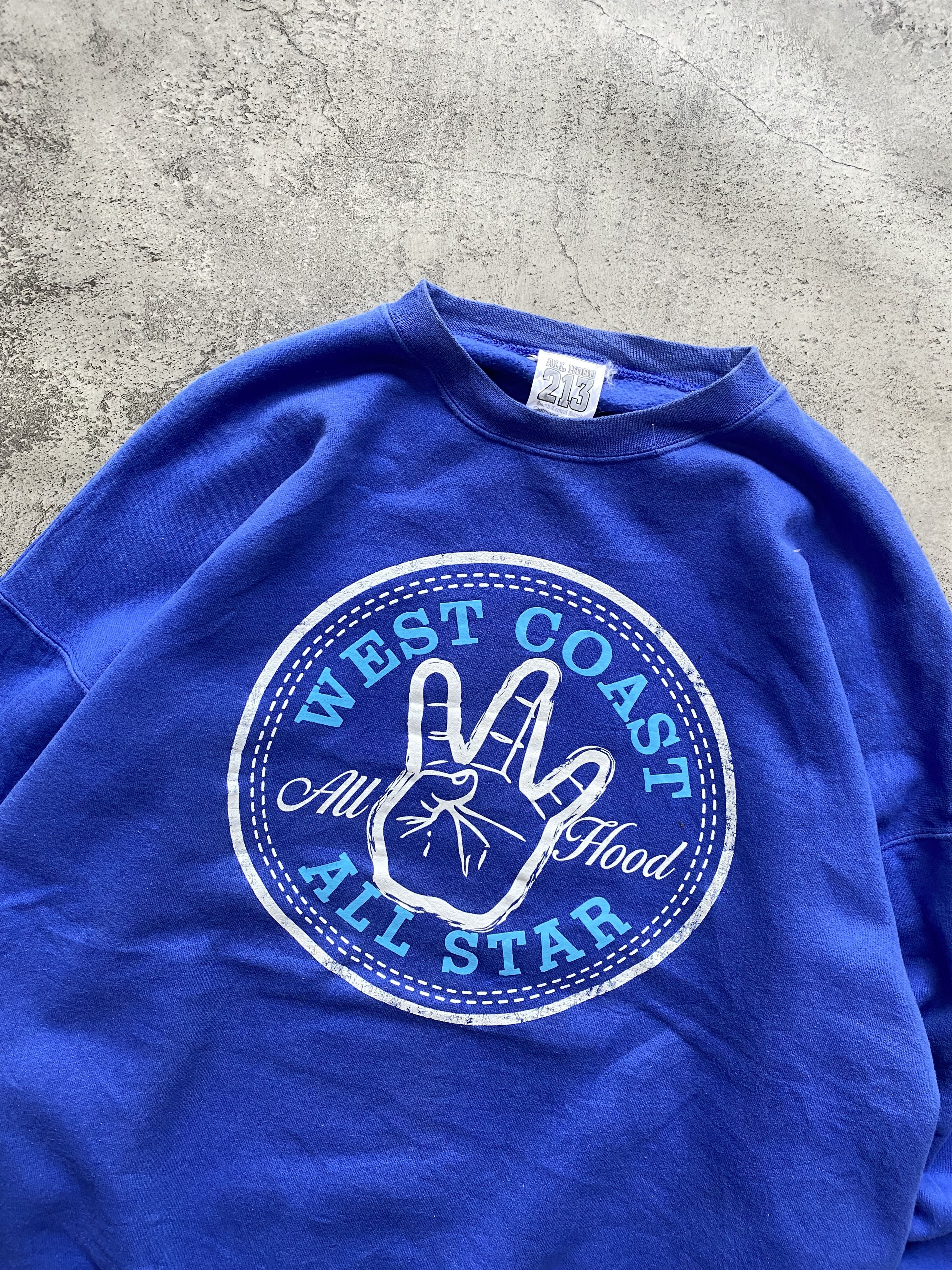 Rap Tees × Vintage Rare 90s West coast all star sweatershirt Size US XL / EU 56 / 4 - 2 Thumbnail