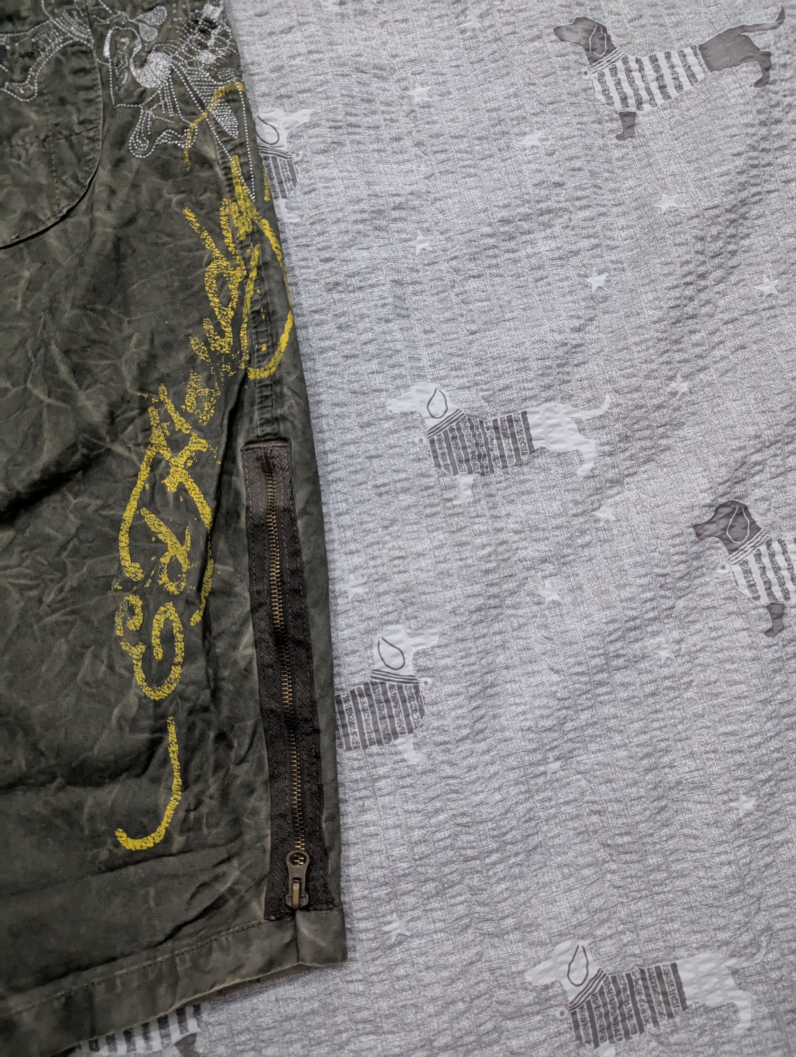 Christian Audigier × Ed Hardy Ed Hardy cargo zip baggy wide pants Size US 38 / EU 54 - 2 Thumbnail