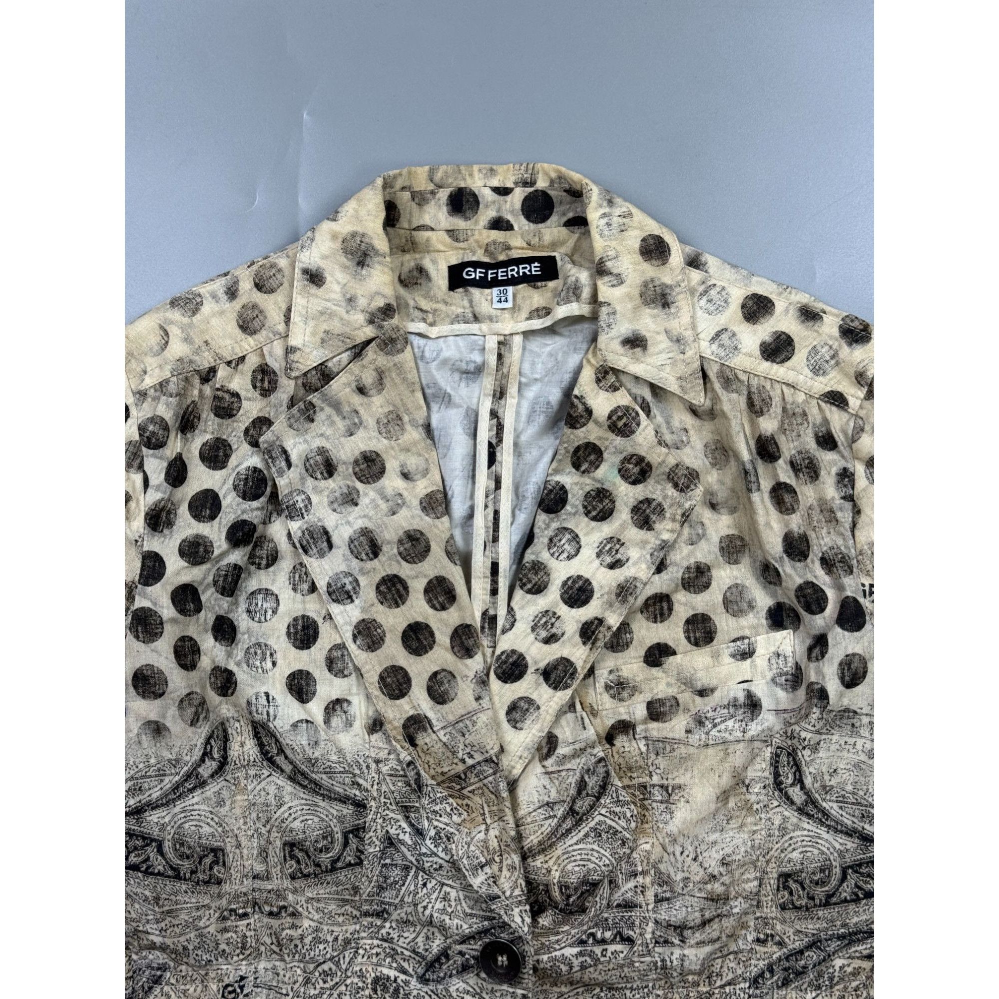 Gianfranco Ferre Gianfranco GF Ferre Vintage Abstract Pattern Blazer (Y1218) Size M / US 6-8 / IT 42-44 - 3 Thumbnail