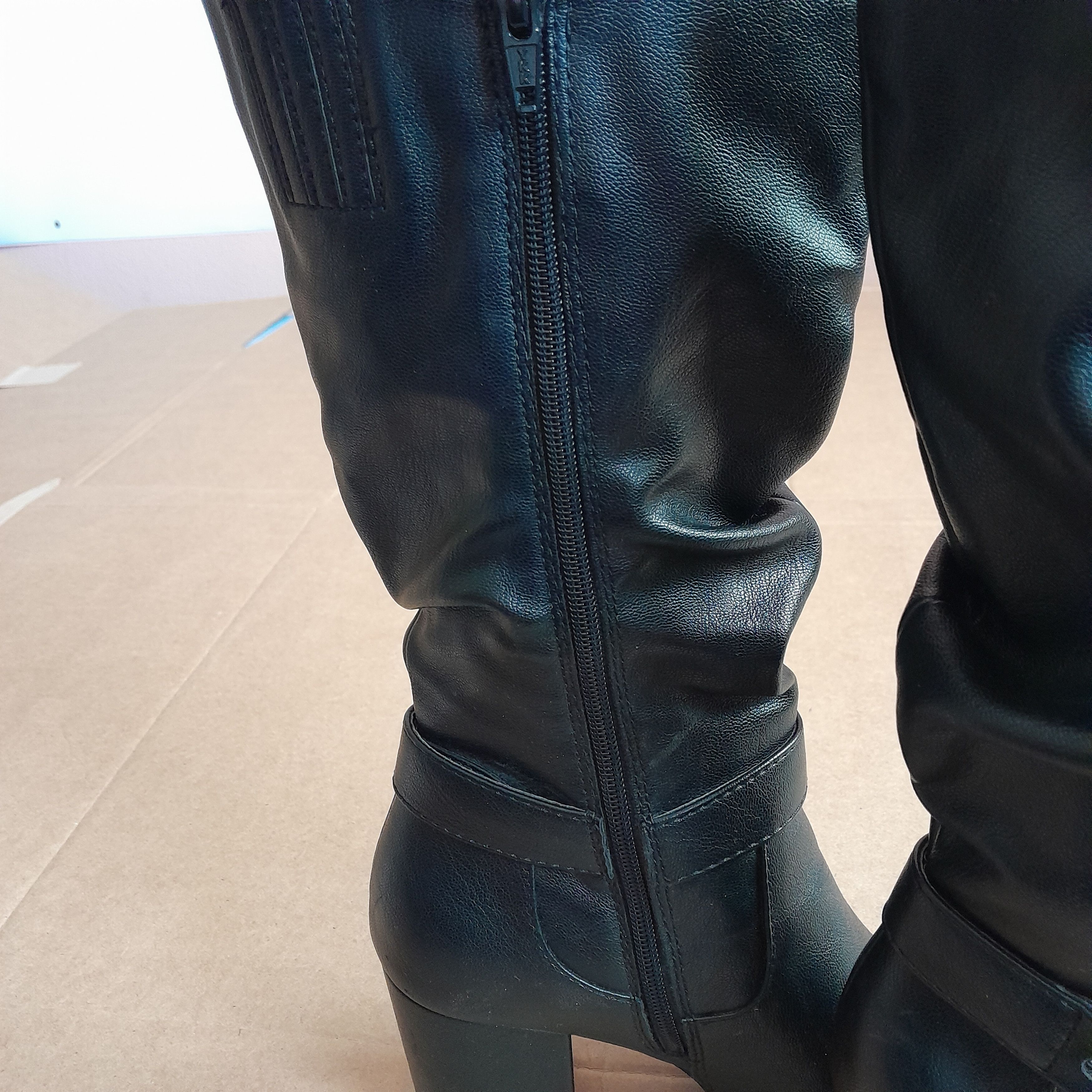 Kohl's Kohls Boots Black Faux Leather Mid-Calf Size 8.5M Size US 8.5 / IT 38.5 - 4 Thumbnail
