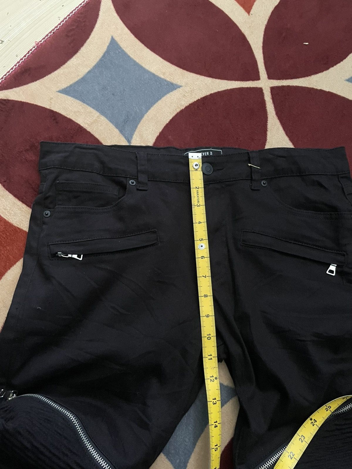 Japanese Brand Forever Biker denim black Size US 35 - 2 Thumbnail