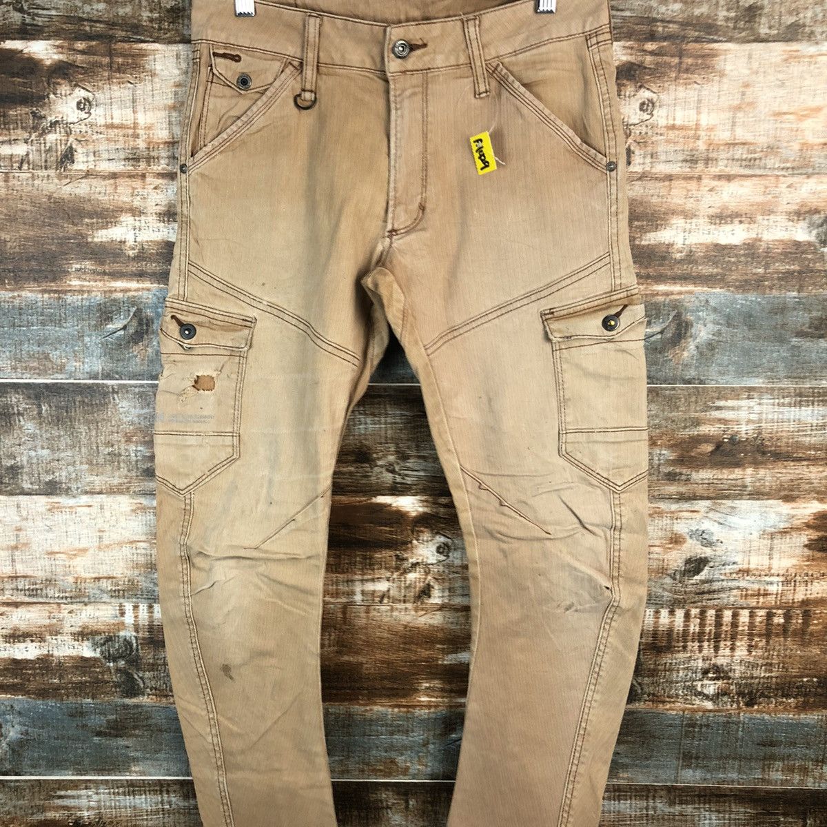 Japanese Brand Iz Frontier Brown Cargo Multipocket Pants #A1429 Size US 30 / EU 46 - 5 Thumbnail