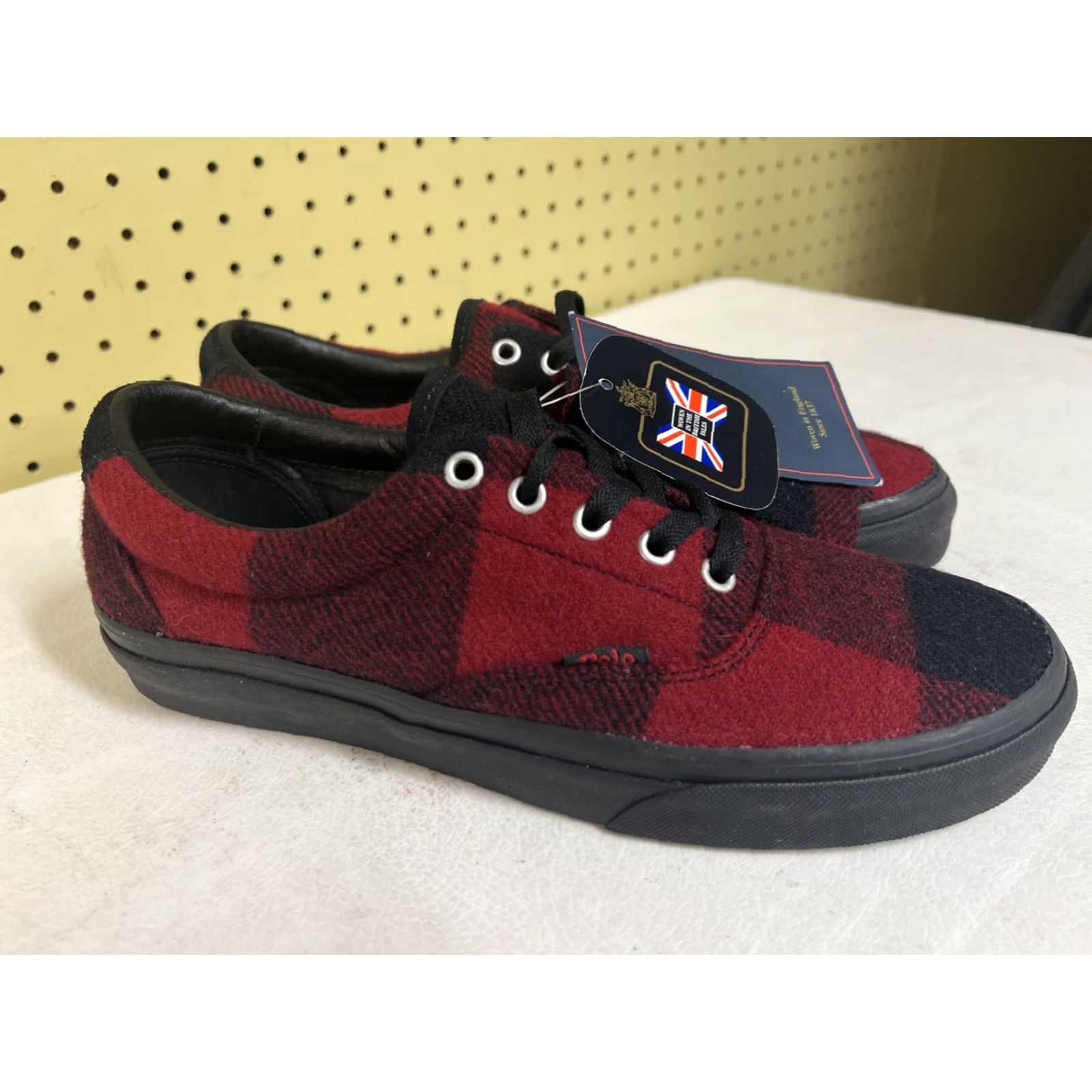 Polo Ralph Lauren Polo Ralph Lauren Moon Buffalo Plaid Tweed Wool Sneakers Mens Size 9 Multicolor Knit Textile Lace Up Shoes Size US M / EU 48-50 / 2 - 2 Thumbnail