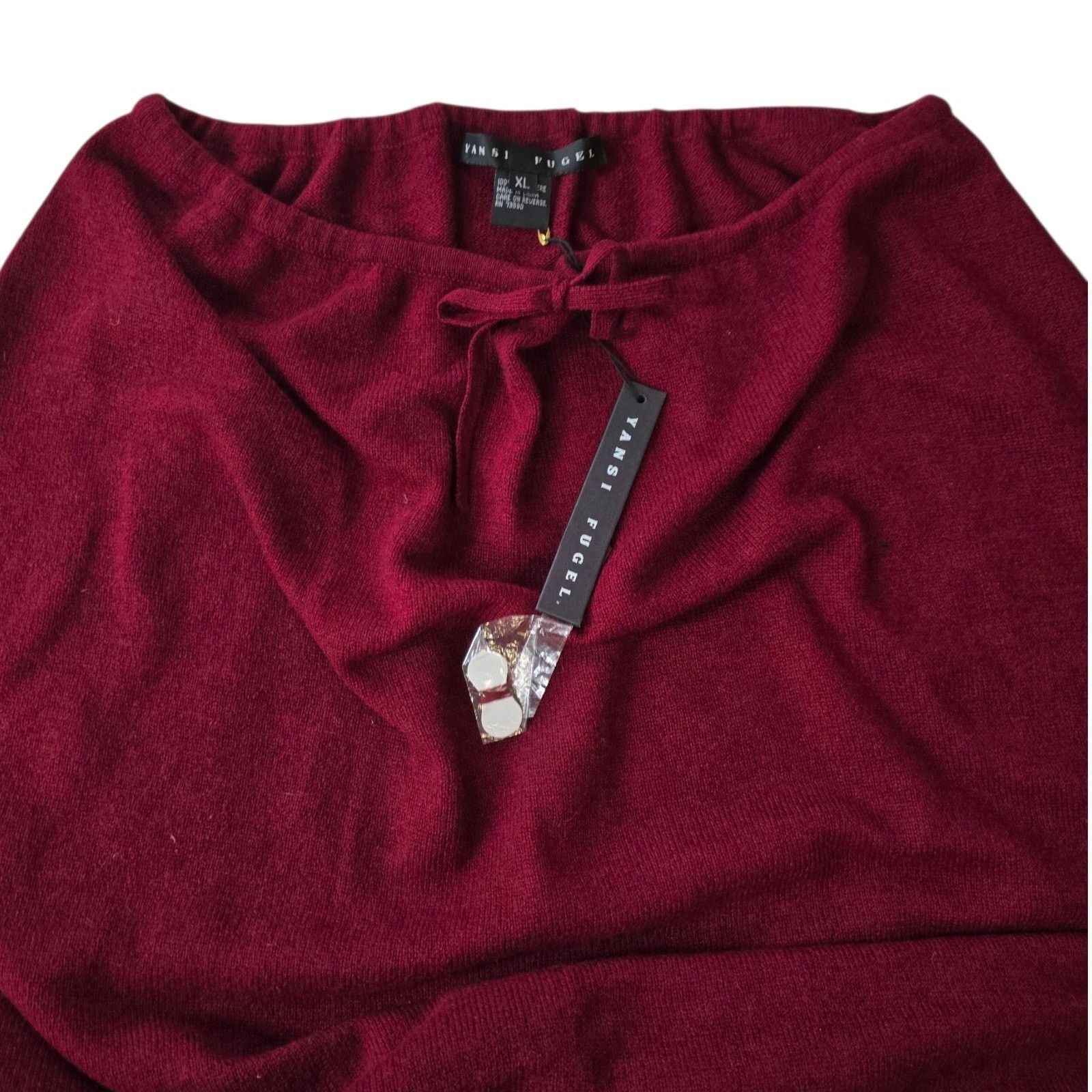 Other Yansi Fugel 100% Cashmere Maxi Skirt Burgundy Wine Size XL Size 40" / US 18 - 13 Thumbnail