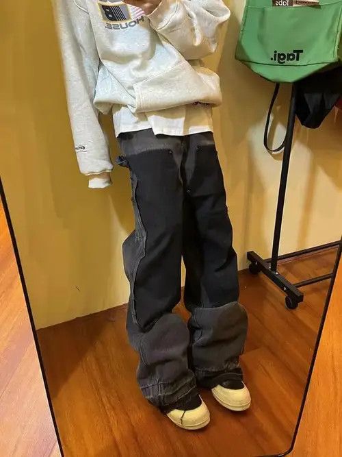 High Sport × Japanese Brand × Jean Vintage patchwork raw edge washed rare jeans Size US 32 / EU 48 - 2 Thumbnail