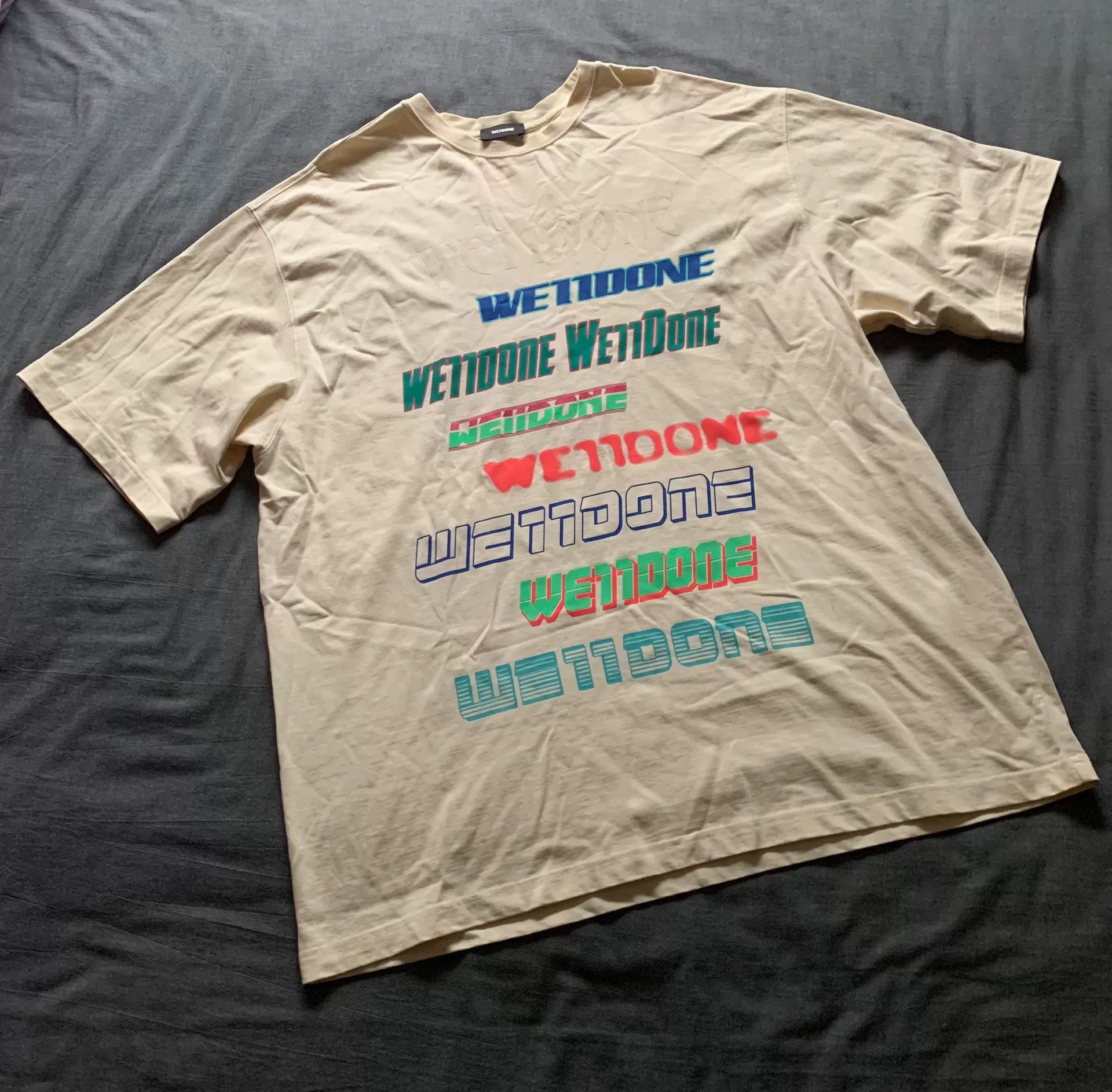 WE11DONE Welldone Printed Slogan Logo T-Shirt Size US M / EU 48-50 / 2 - 1 Thumbnail