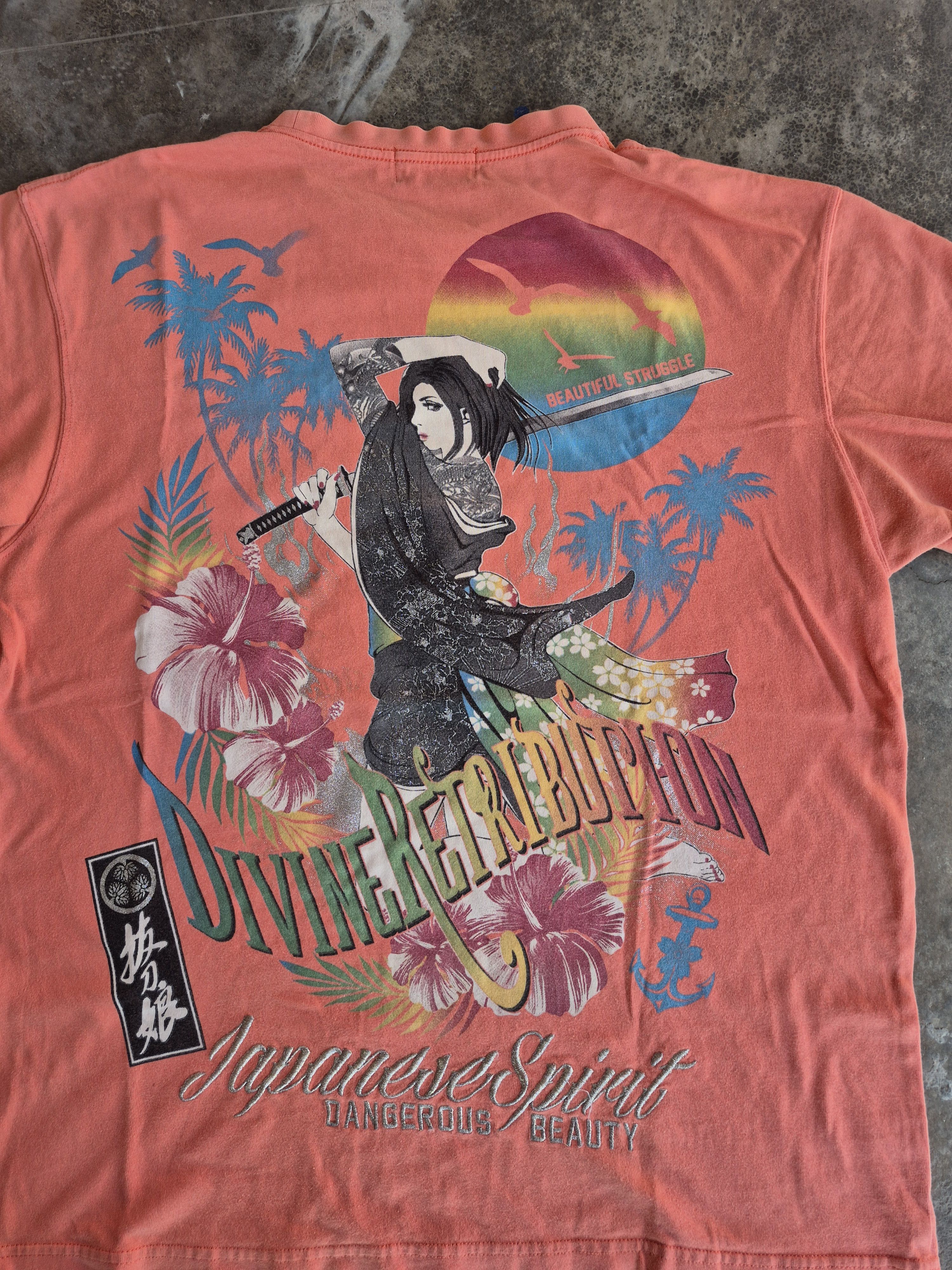 Japanese Brand 🔥 Divine Retribution Japan Samurai Yakuza Sukajan Tee Size US XL / EU 56 / 4 - 3 Thumbnail