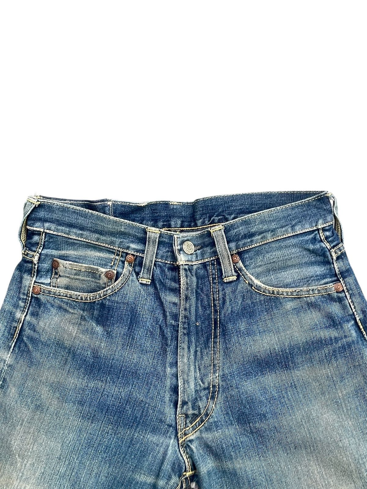Japanese Brand Vintage Bell Bottom Bigstone Faded Distresed Size US 29 - 3 Thumbnail