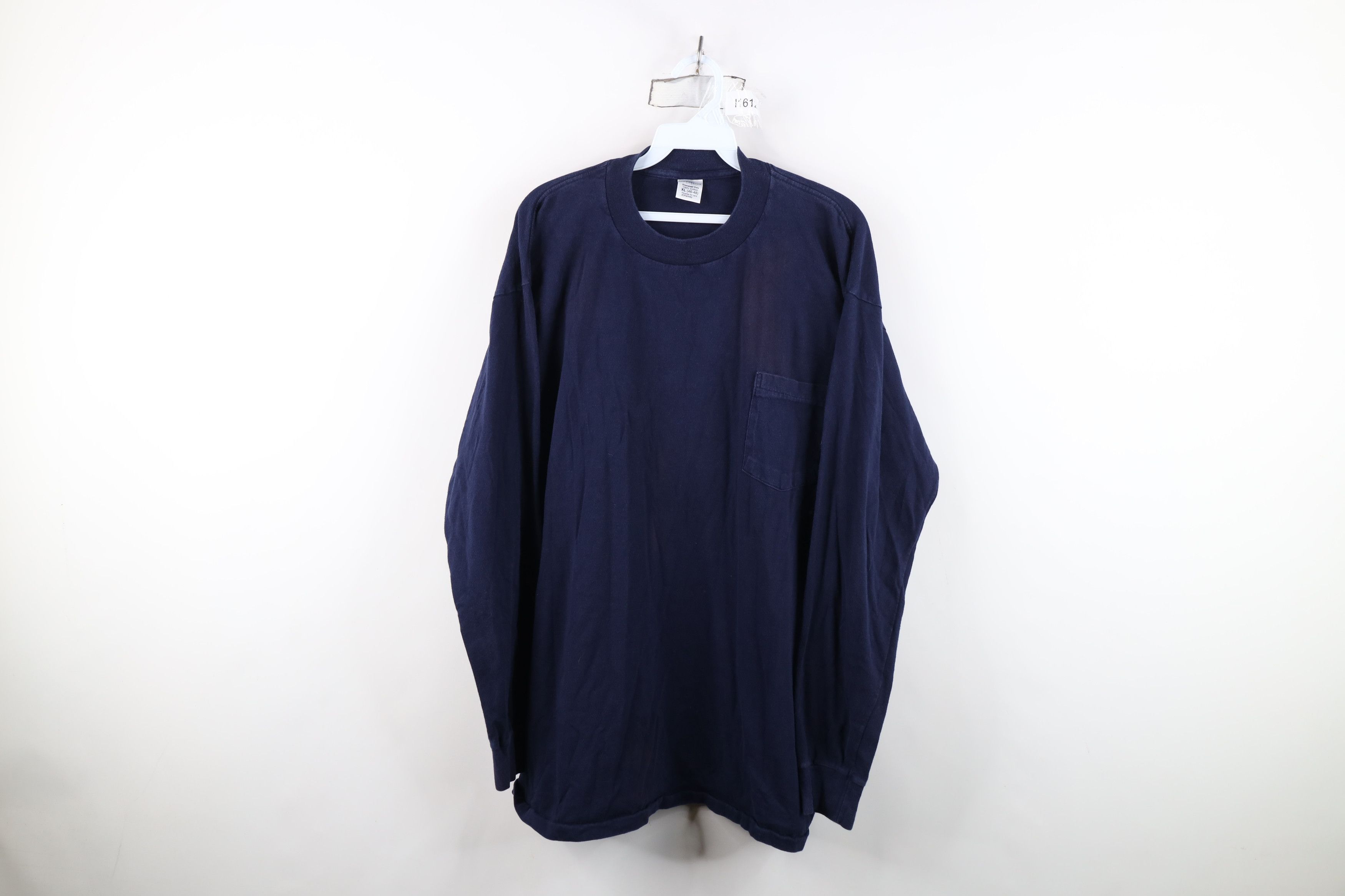 Vintage Vintage 90s Streetwear Heavy Cotton Long Sleeve T-Shirt USA Size US XL / EU 56 / 4 - 1 Thumbnail