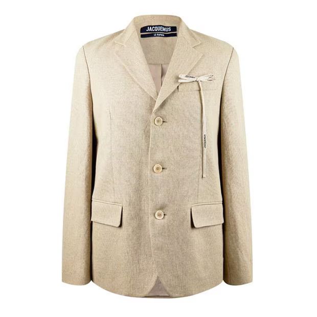 image of Jacquemus O1G2R1Mq0524 Blazer In Beige, Men's (Size Medium)
