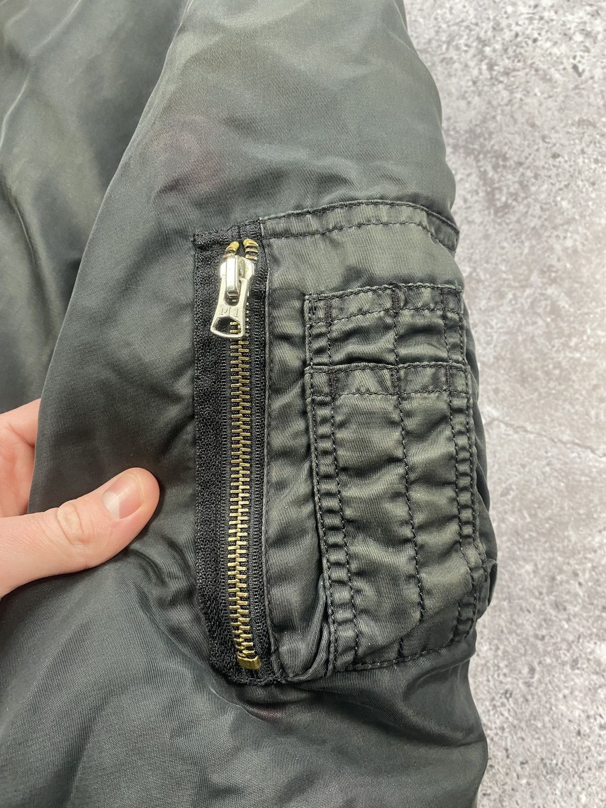 Vintage 90s Boxy MA-1 Military Reversible FADED Bomber DISTRSSED Size US L / EU 52-54 / 3 - 10 Thumbnail