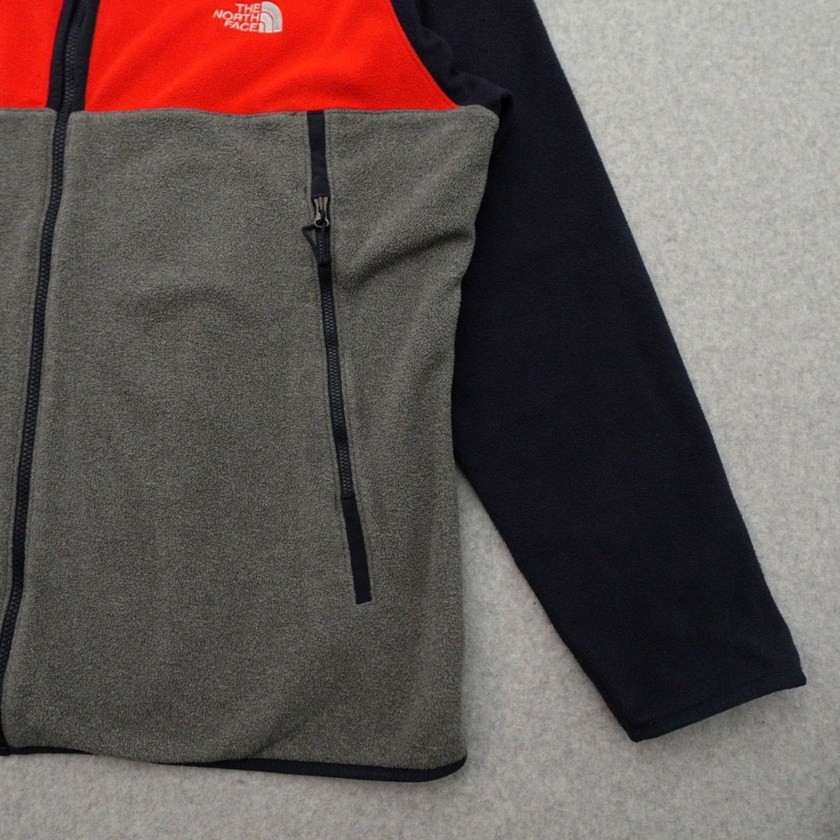 The North Face North Face Fleece Jacket Adult 2XL Gray Orange Blue Full Zip Outdoor Size US XXL / EU 58 / 5 - 7 Thumbnail