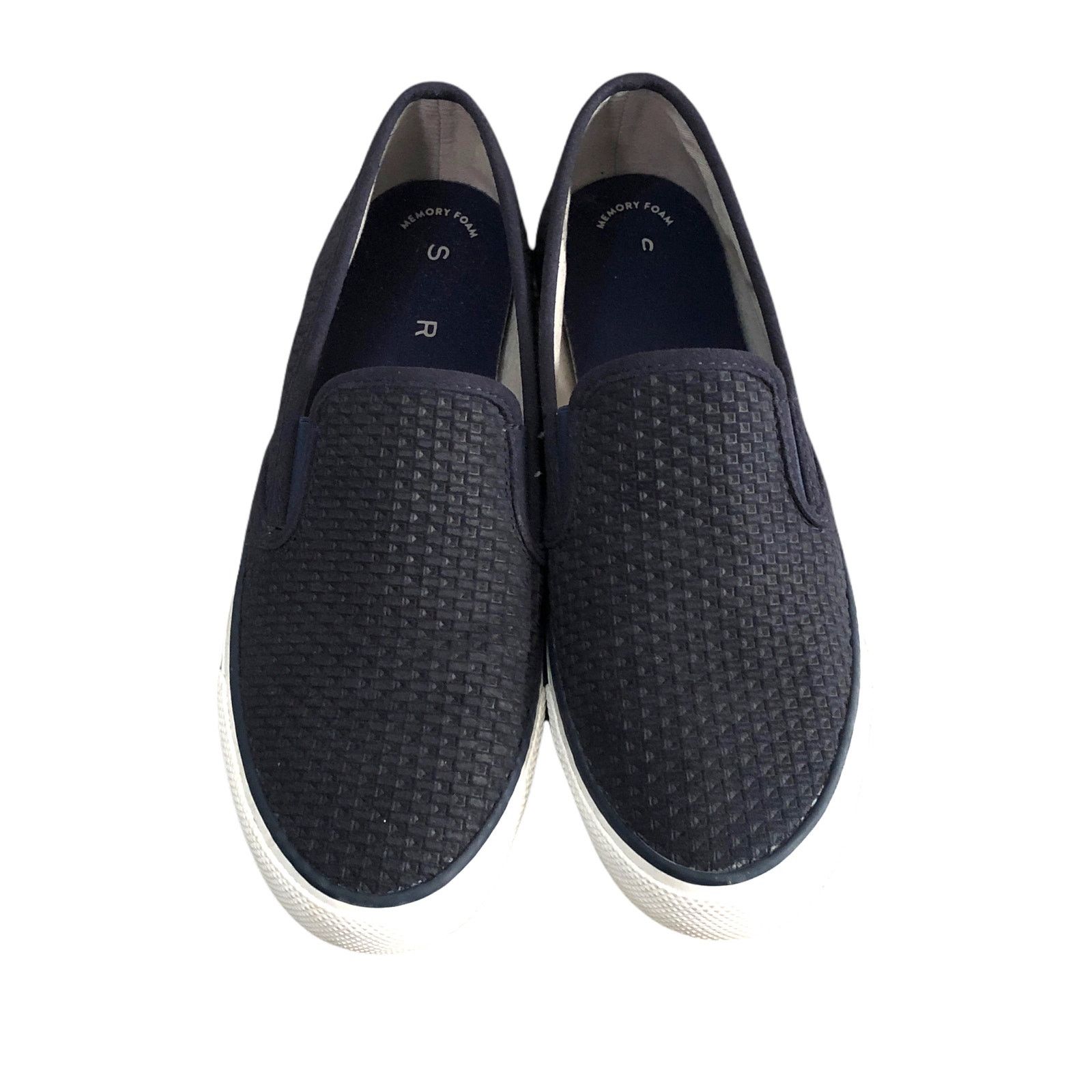 Sperry Seaside Navy Emboss Woven Textured Elastic Slip On Loafer Size US 8 / IT 38 - 9 Thumbnail