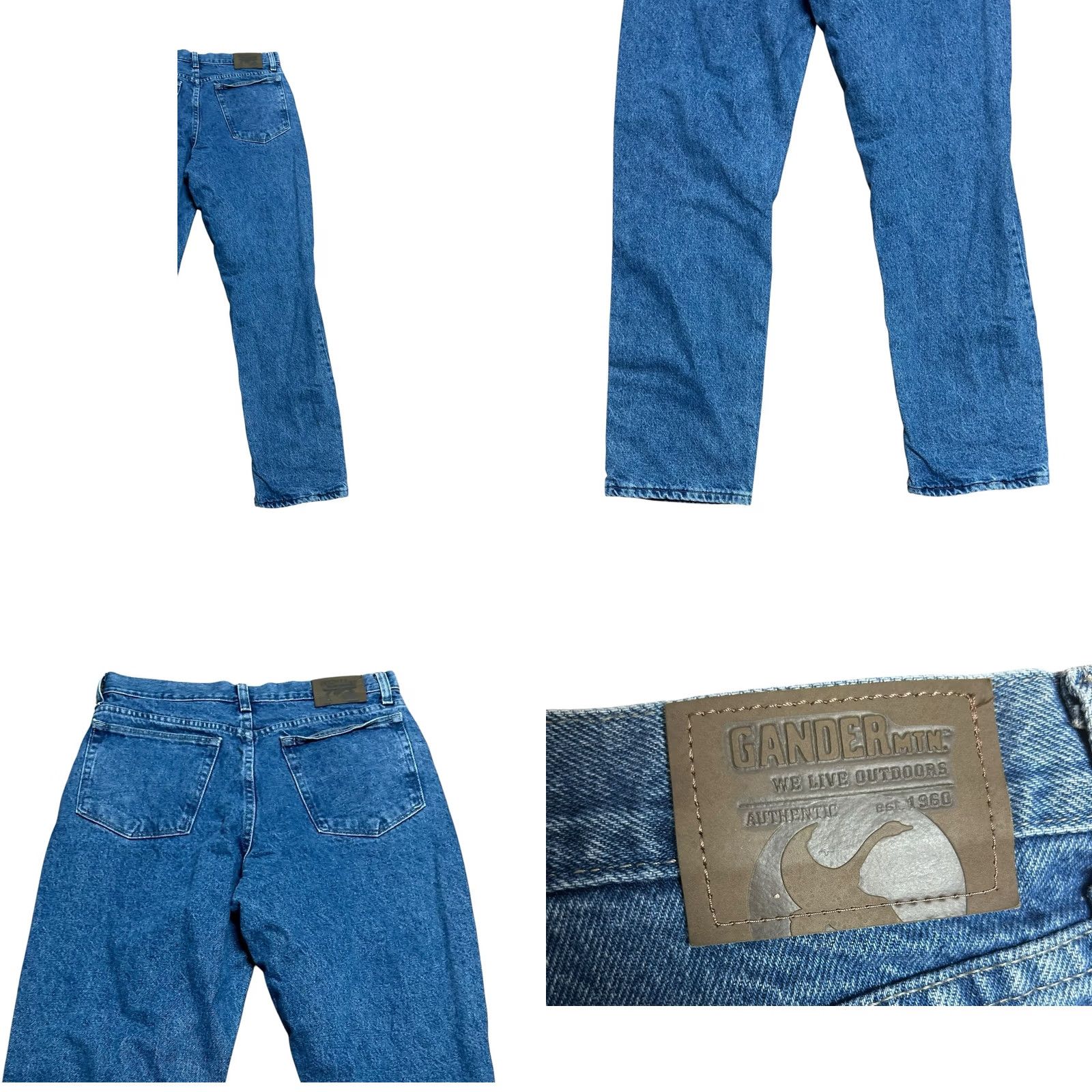 Denime VINTAGE Gander Mountain Jeans Mens 32x32 Blue Denim Straight Leg Flannel Lined Pants Regular Rise 5-Pocket USA VTG Size US 32 / EU 48 - 9 Thumbnail