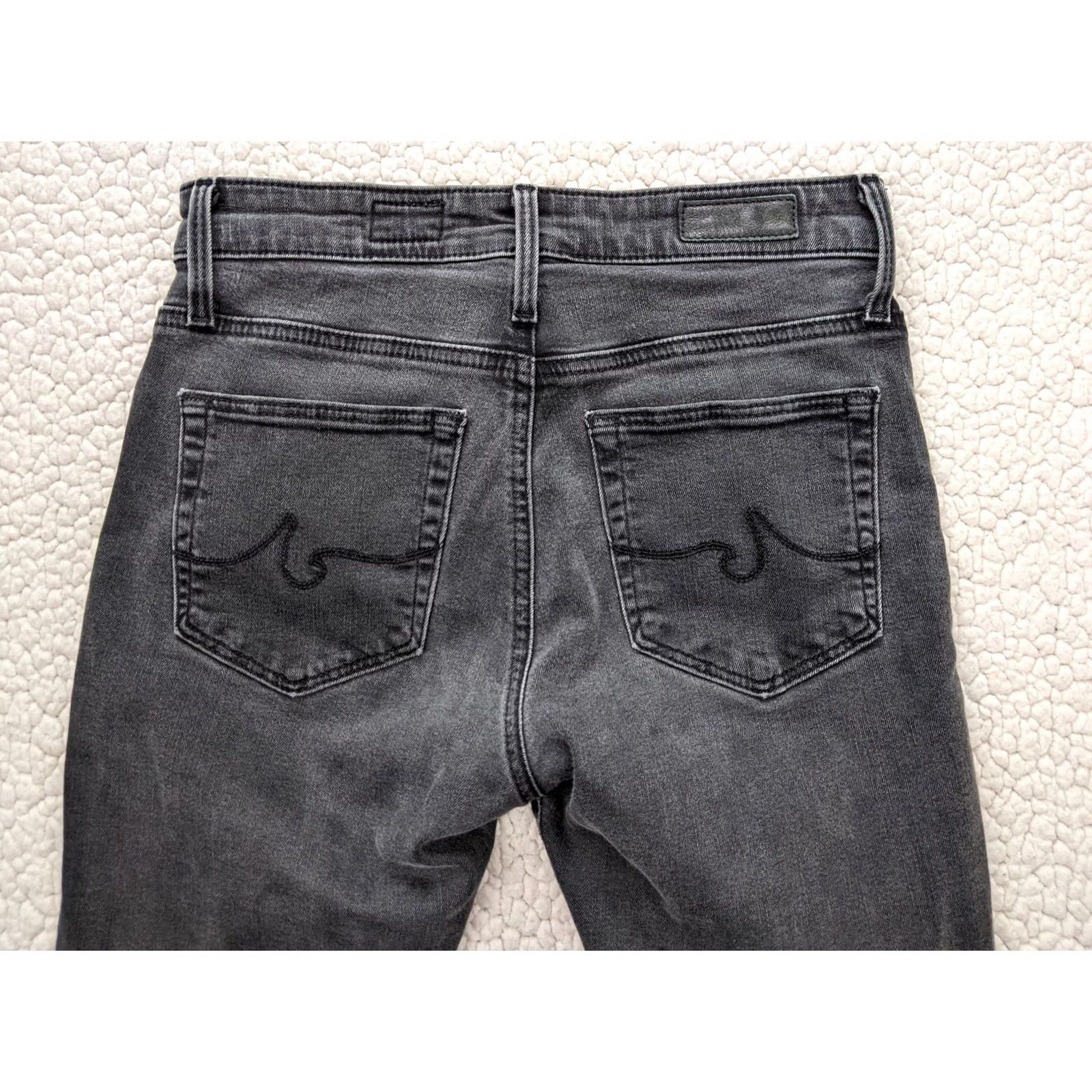 Vintage AG Adriano Goldschmied The Stilt Cigarette Jeans Slim Blue Womens 27 4 Low Rise Dark Size 29" - 6 Thumbnail