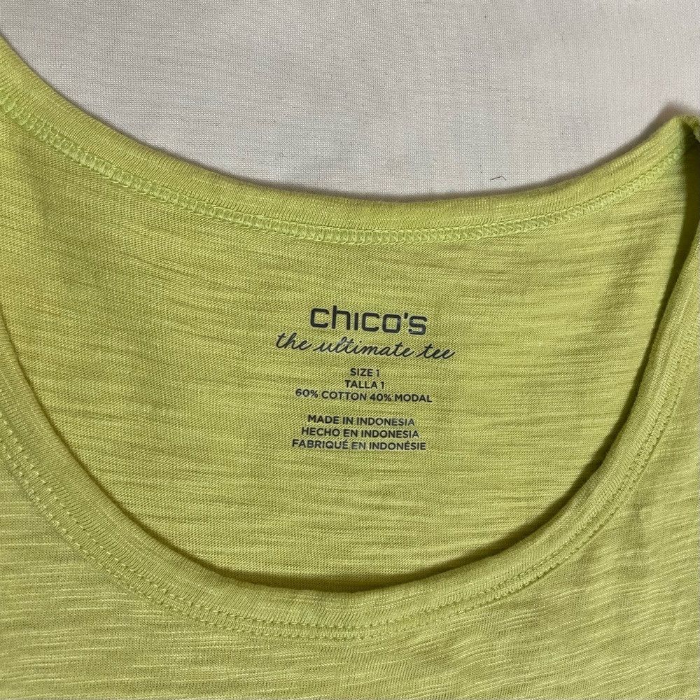 Chicos New Chico's The Ultimate Hi-Low Yellow Tee Size 1 US M Size M / US 6-8 / IT 42-44 - 6 Thumbnail
