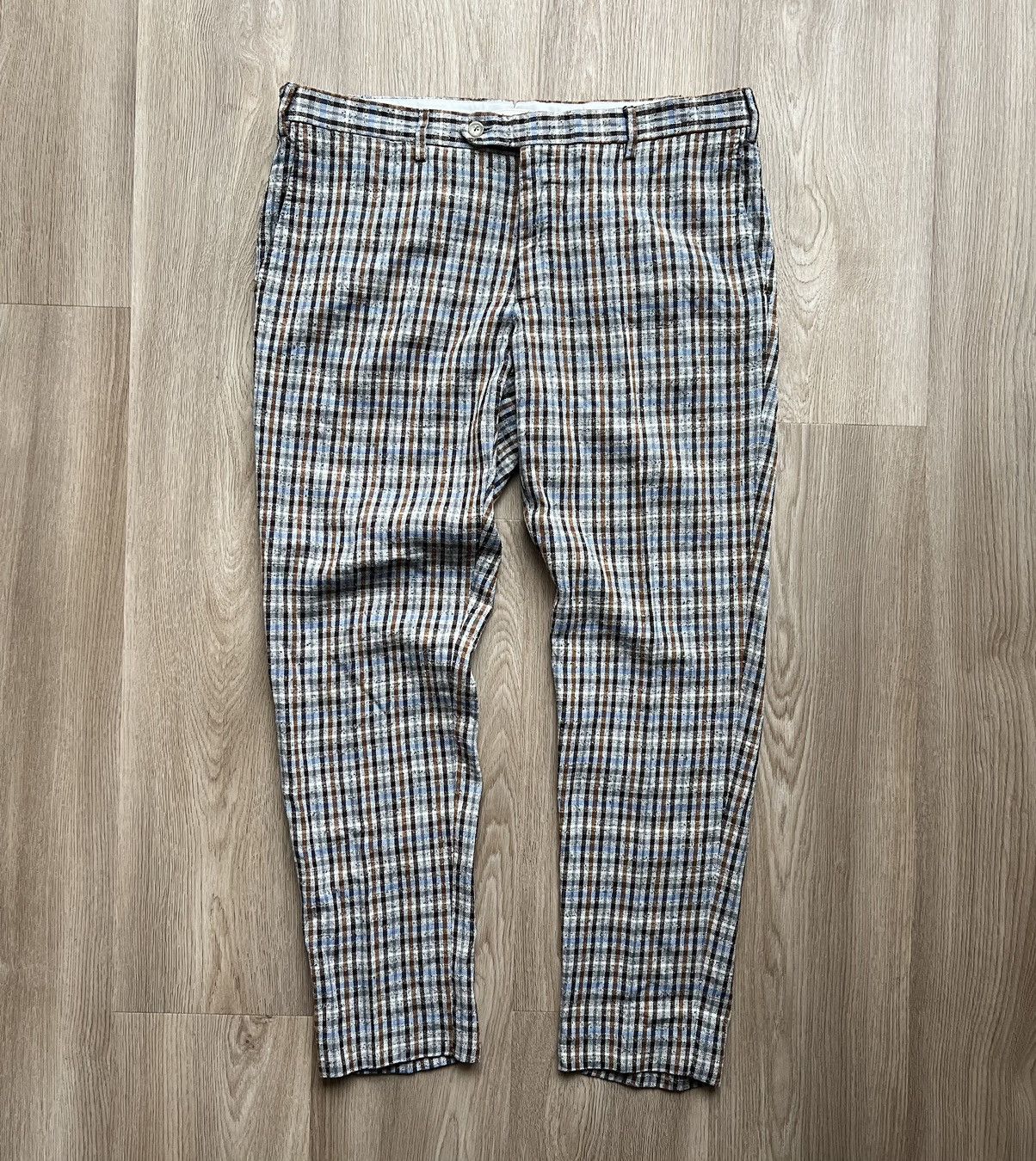 Zanella Zanella Checked Dress Trousers Chino Pants Size US 36 / EU 52 - 1 Thumbnail