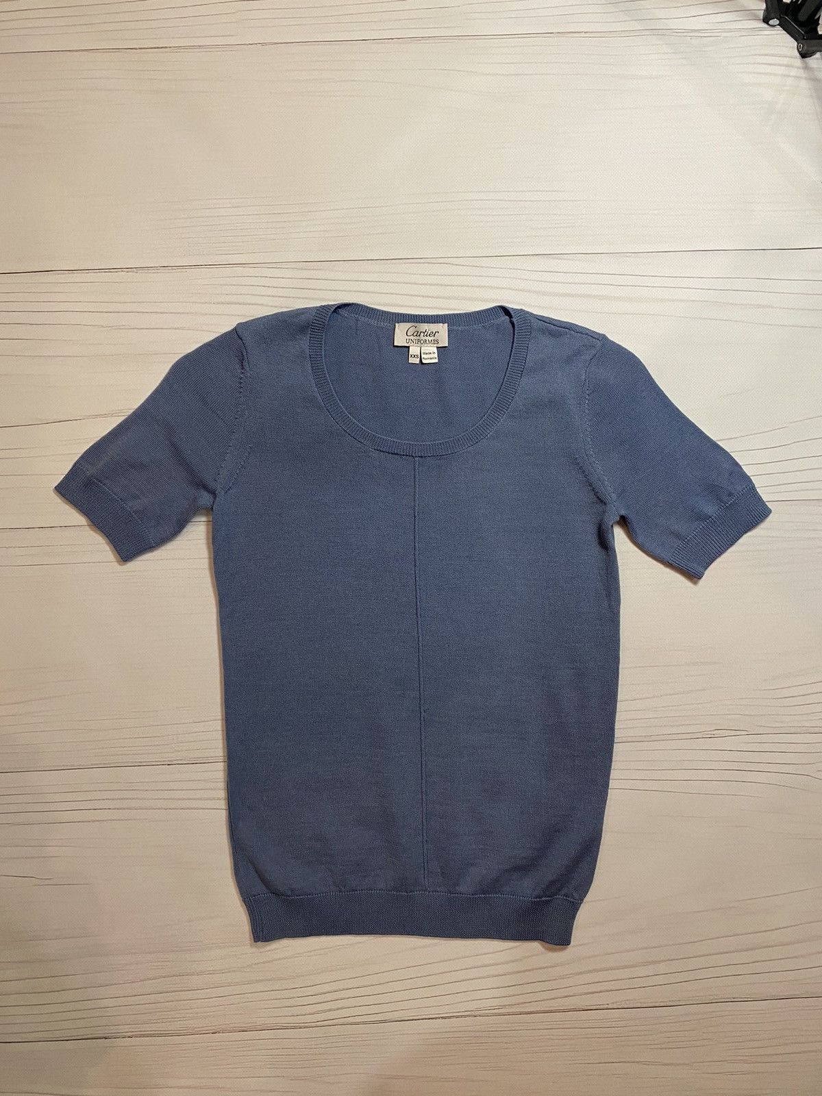 Cartier × Vintage Vintage Archival Cartier Uniform wool y2k t shirt Size XXS / US 00 / IT 34 - 1 Thumbnail